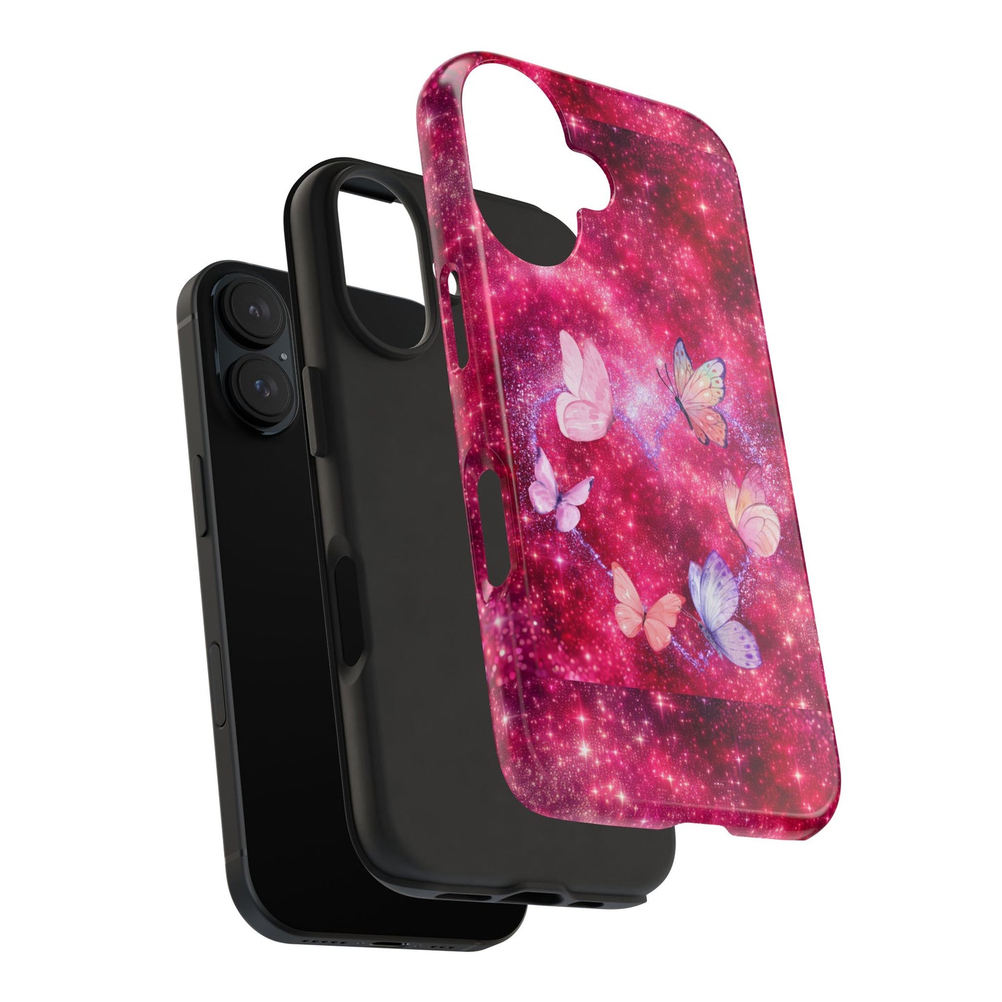 Butterfly Heart Tough Phone Cases - Vimentins Day Sparkly Design