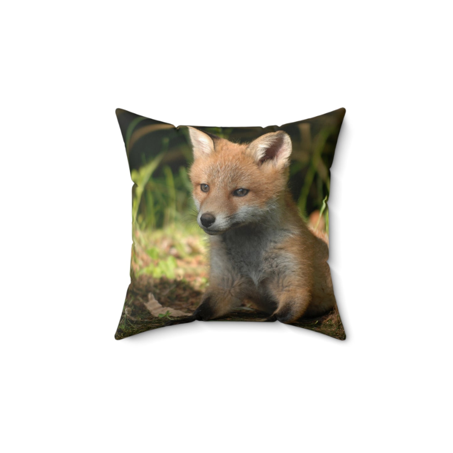 Cute Fox Spun Polyester Square Pillow - Cozy Home Decor