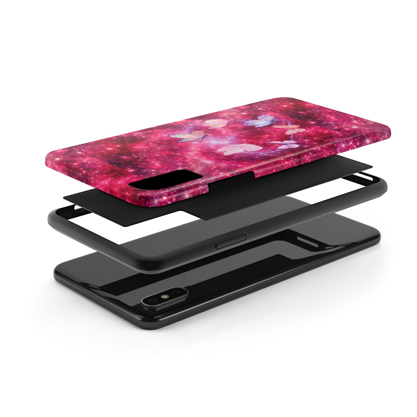 Butterfly Heart Tough Phone Cases - Vimentins Day Sparkly Design