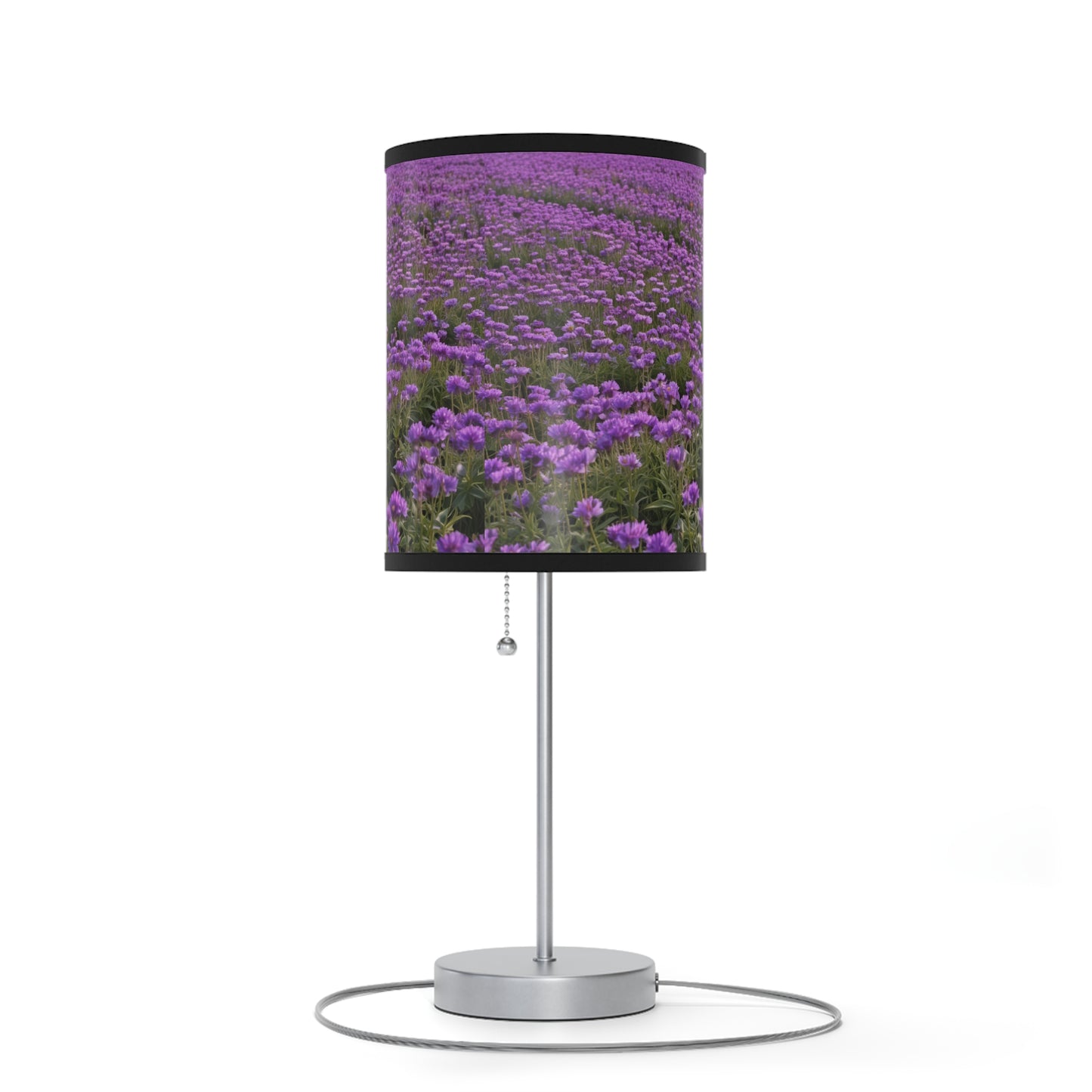 Purple Floral Table Lamp, Decorative Lighting, Home Decor, Bedroom Accessory, Gift for Her, Living Room Style