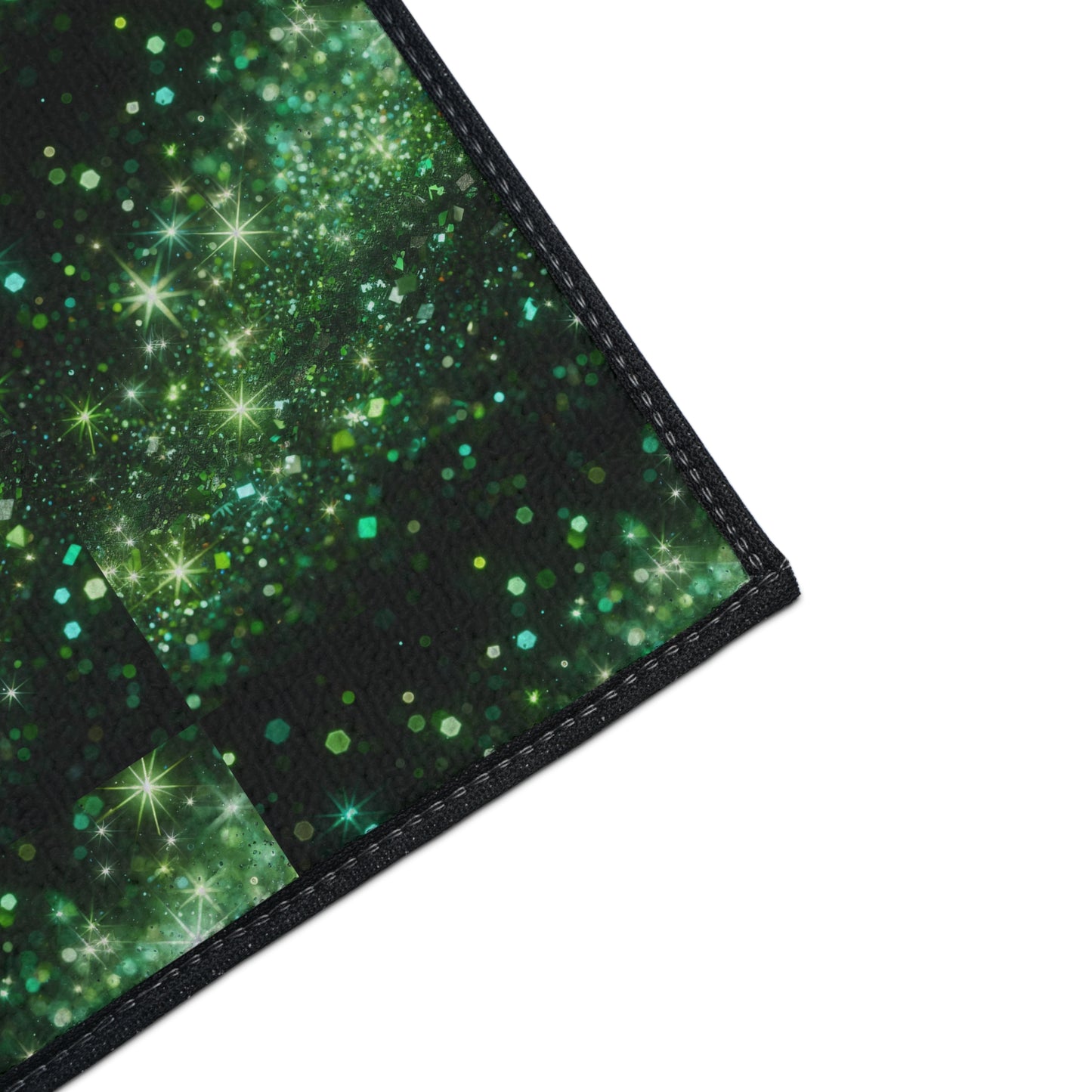 Heavy Duty Floor Mat - Textured Green Glam, Durable Entrance Rug, Eco-Friendly Home Decor, Kitchen and Office Flooring
