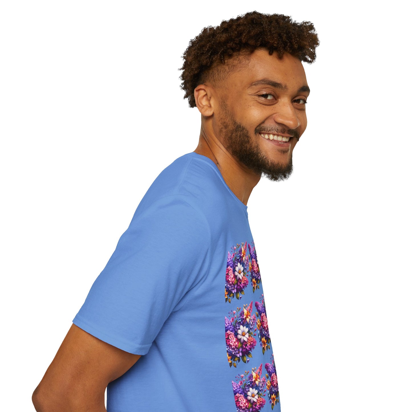 Floral Pattern Unisex Softstyle T-Shirt - Vibrant Spring Design