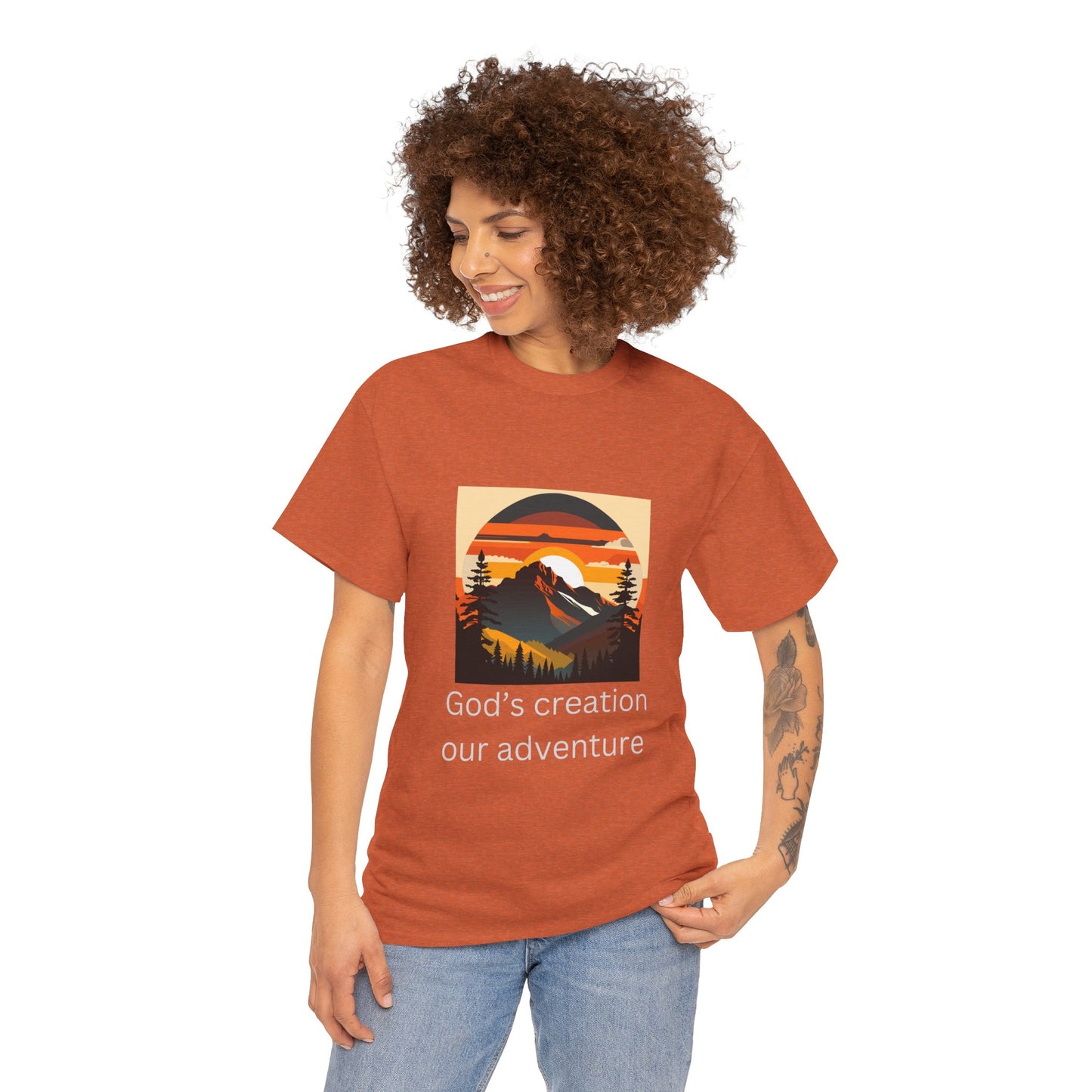 Mountain Sunset Unisex Tee - God's Creation Our Adventure