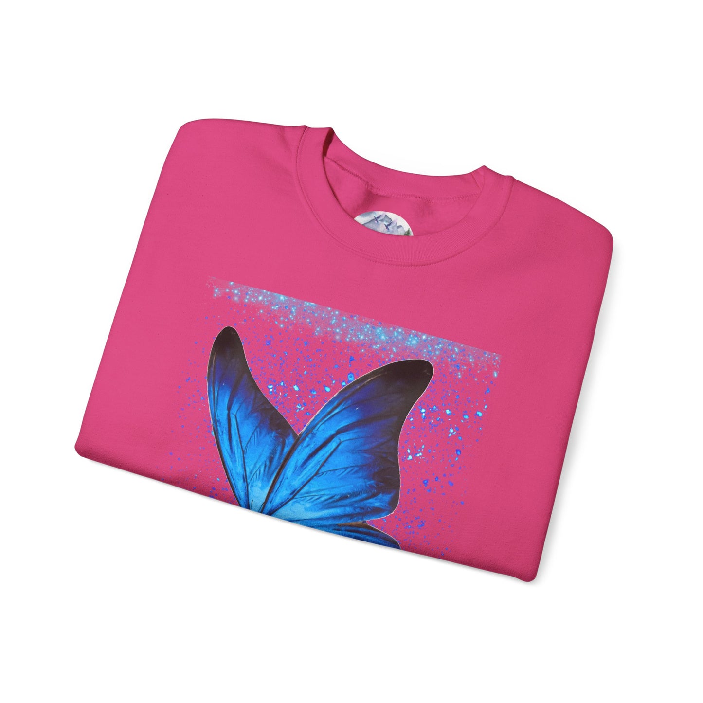 Sparkle Blue Butterfly Unisex Sweatshirt - Heavy Blend Crewneck