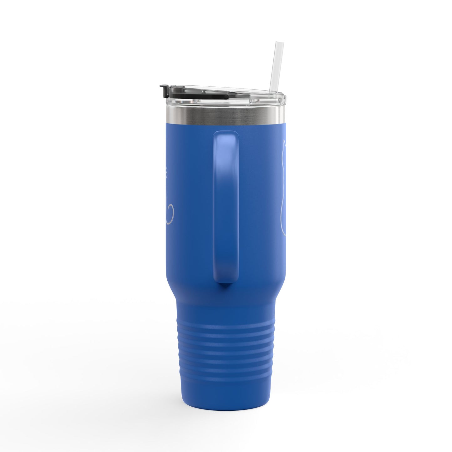 Cute Cat Insulated Travel Mug - 40oz Meow Design for Coffee Lovers