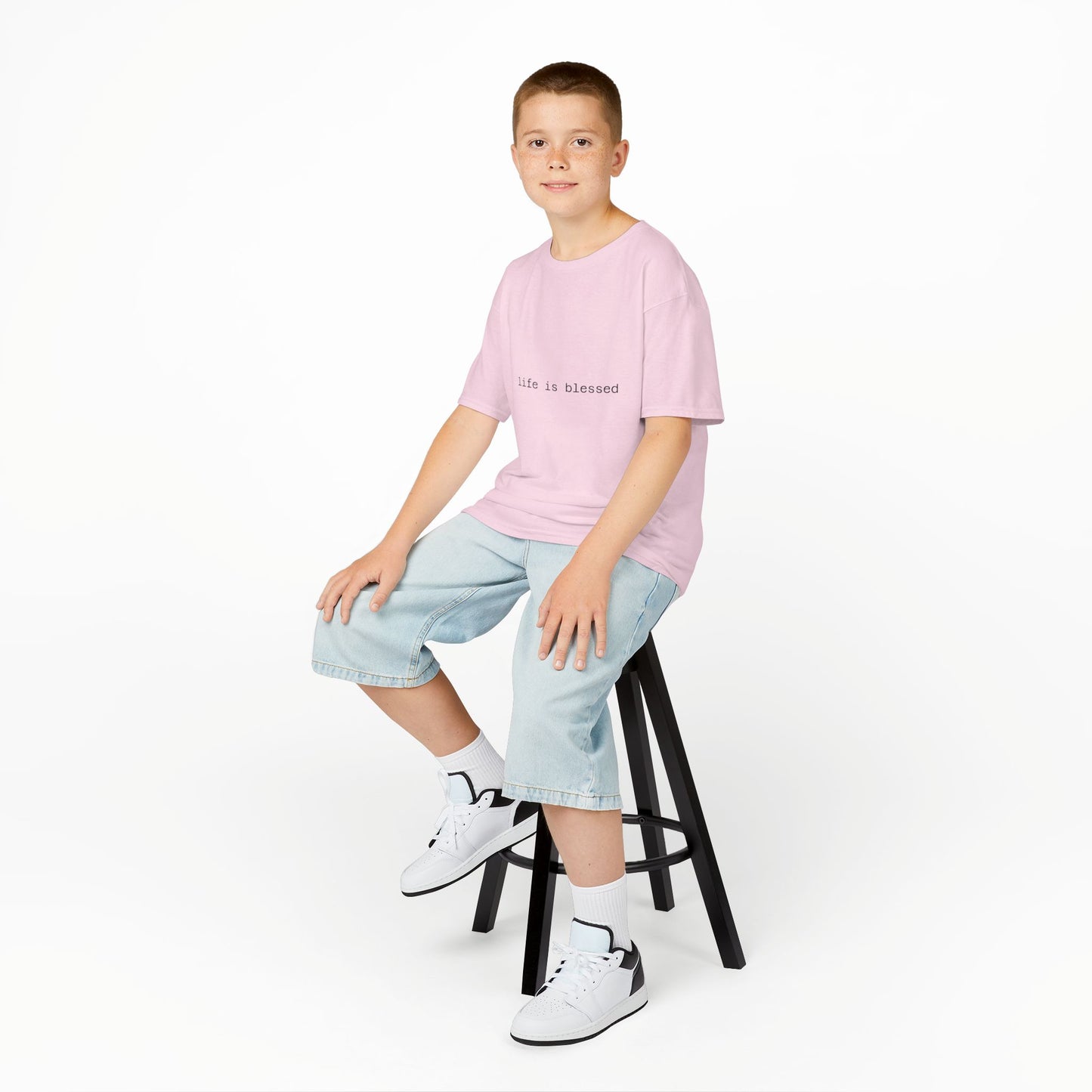 Blessed Kids Tee with Angel Wings