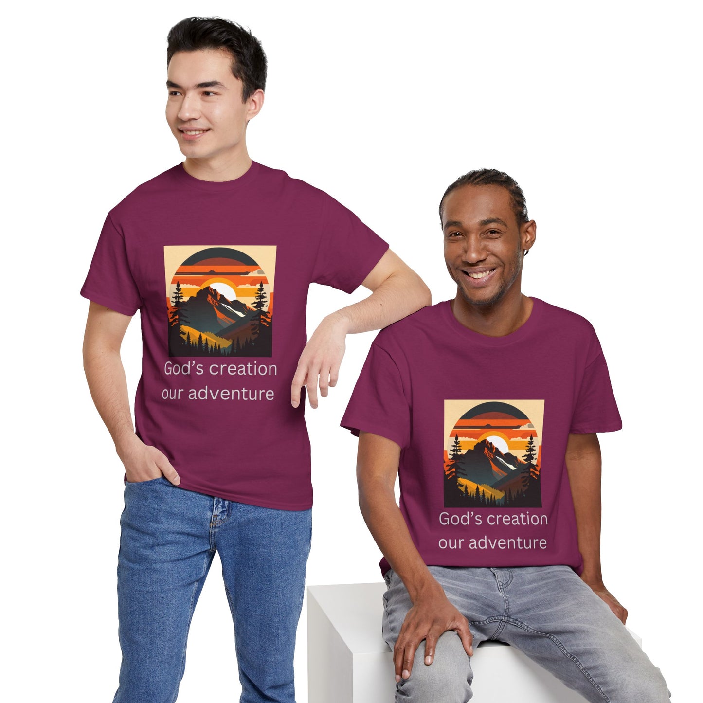 Mountain Sunset Unisex Tee - God's Creation Our Adventure