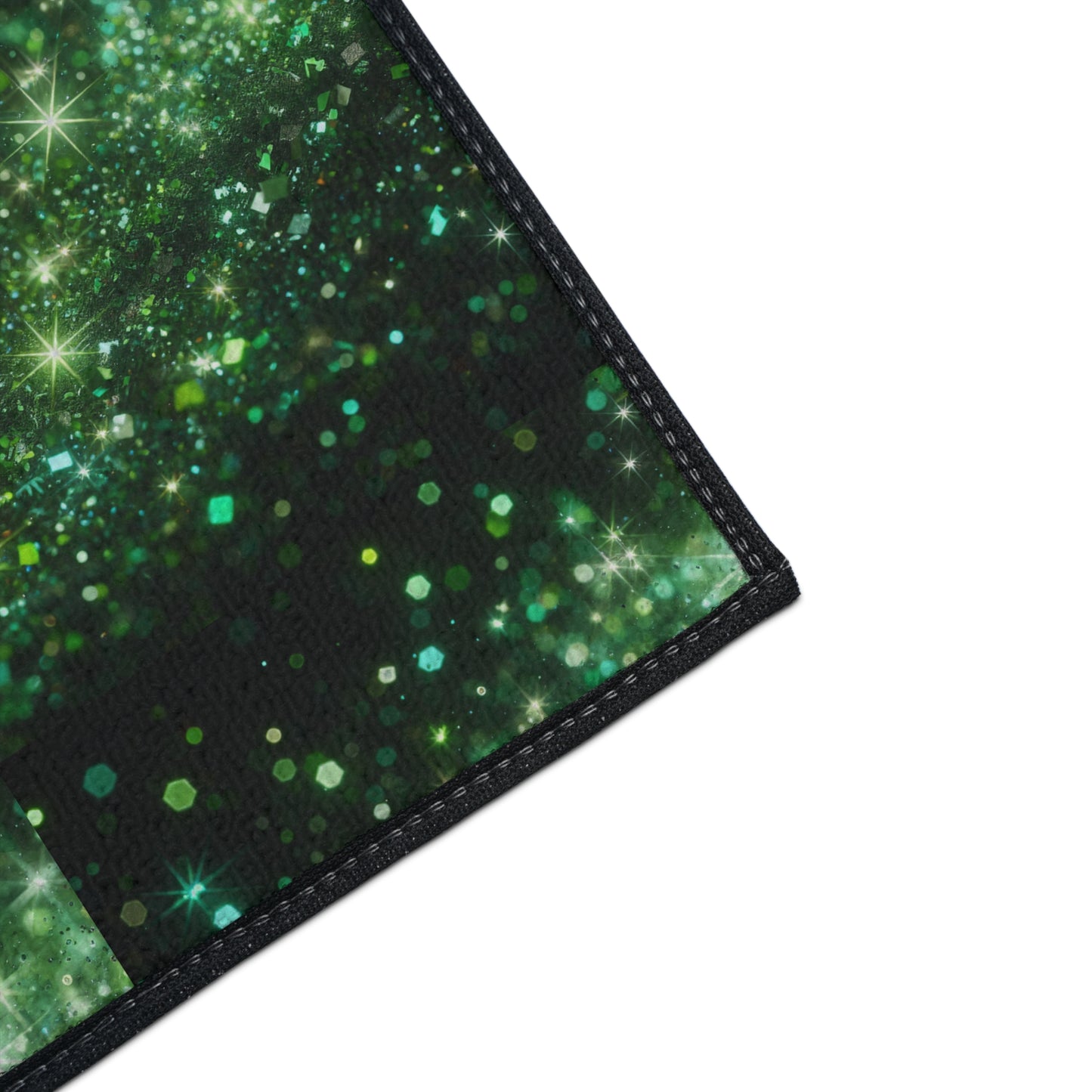 Heavy Duty Floor Mat - Textured Green Glam, Durable Entrance Rug, Eco-Friendly Home Decor, Kitchen and Office Flooring