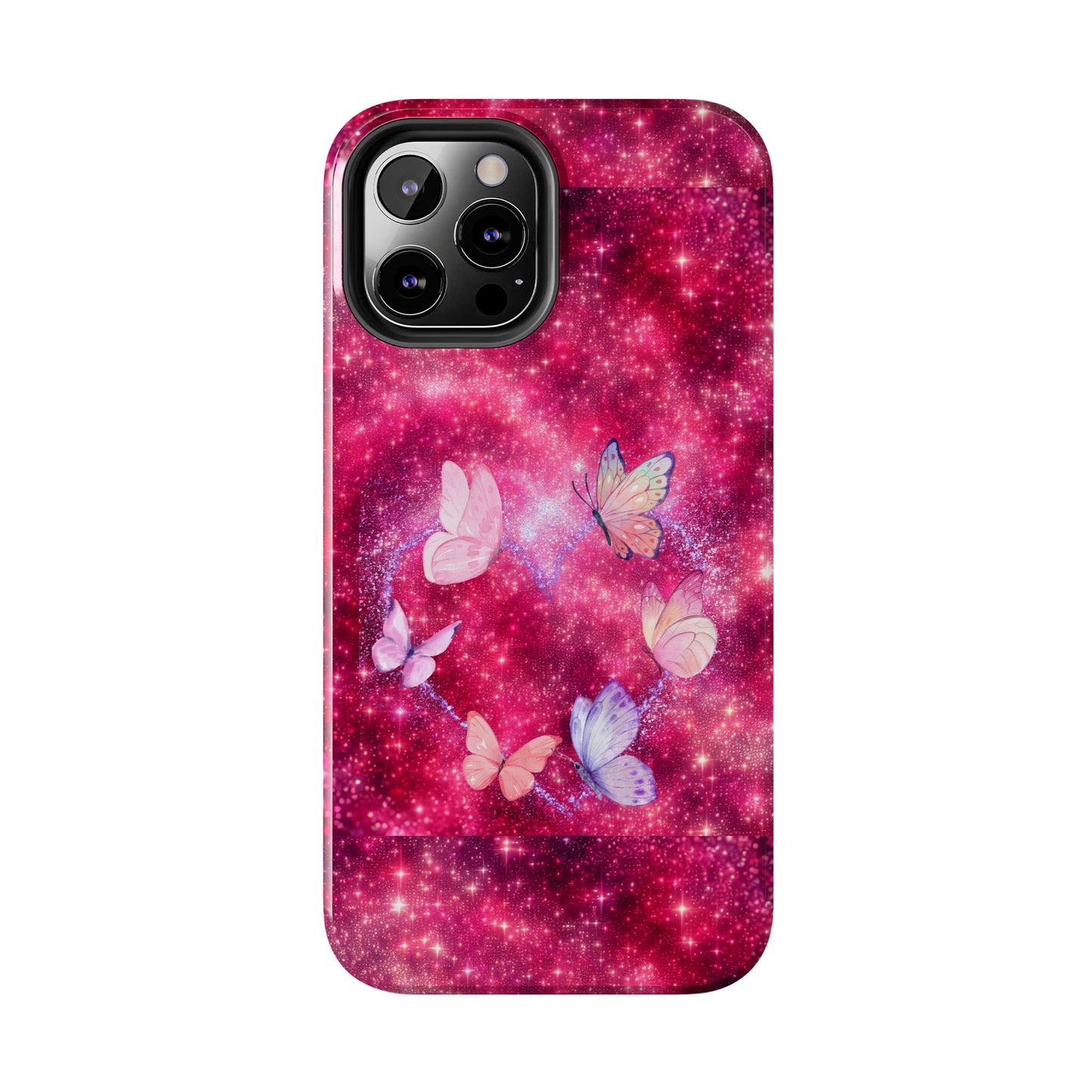 Butterfly Heart Tough Phone Cases - Vimentins Day Sparkly Design