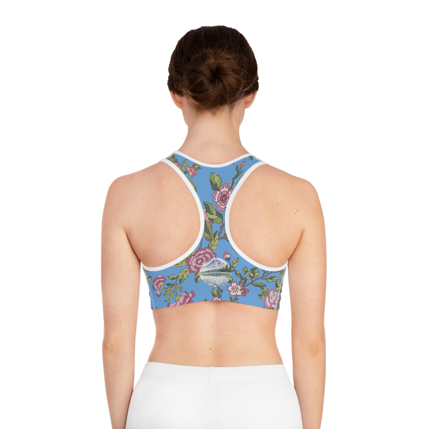 Floral Sports Bra - Stylish Activewear for Fitness, Yoga, Running, Gift for Her, Workout Gear, Summer Fashion
