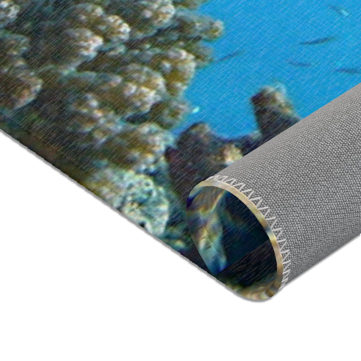 Underwater Aquatic Area Rug - Ocean Fish Design for Coastal Decor