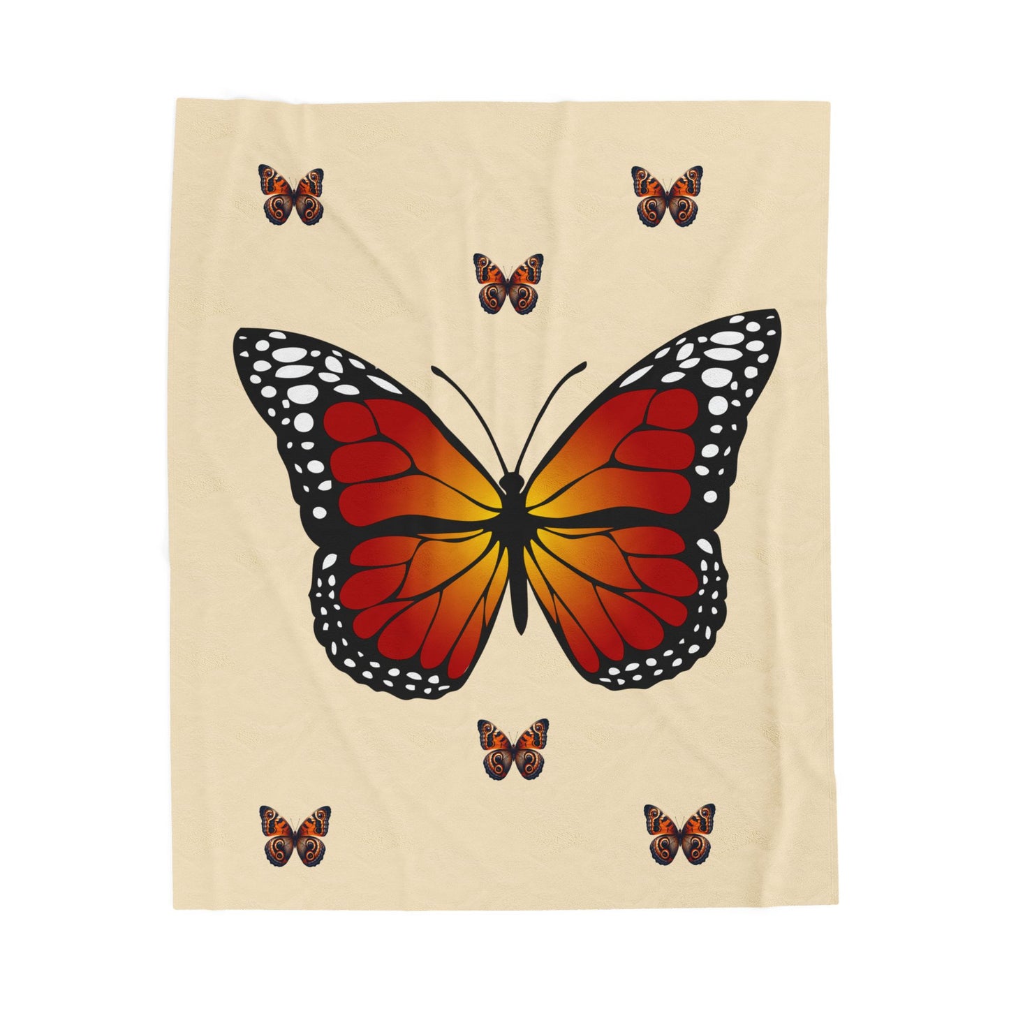 Butterfly Velveteen Plush Blanket - Cozy Home Decor for Nature Lovers