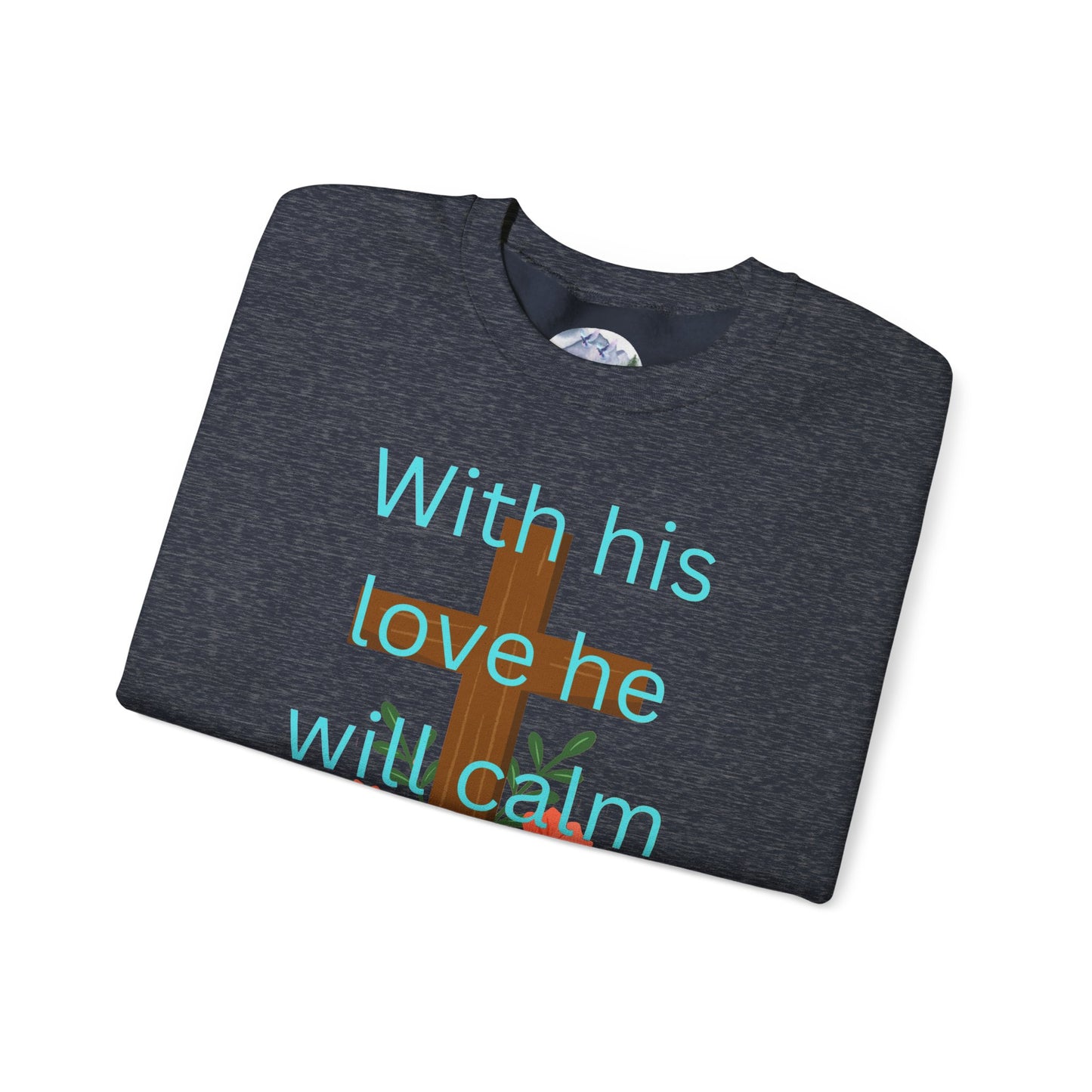Christian Cross Floral Unisex Sweatshirt
