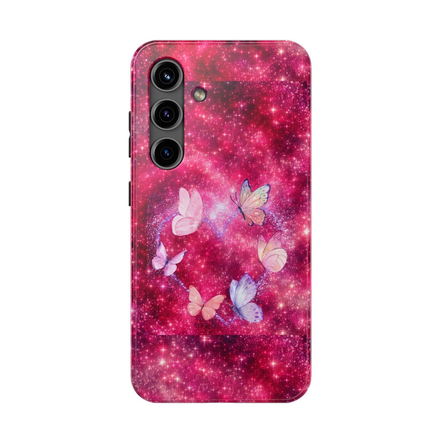Butterfly Heart Tough Phone Cases - Vimentins Day Sparkly Design
