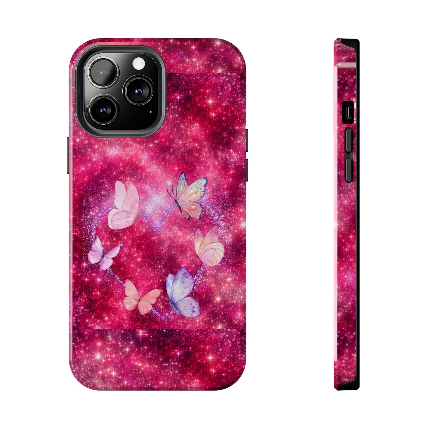 Butterfly Heart Tough Phone Cases - Vimentins Day Sparkly Design