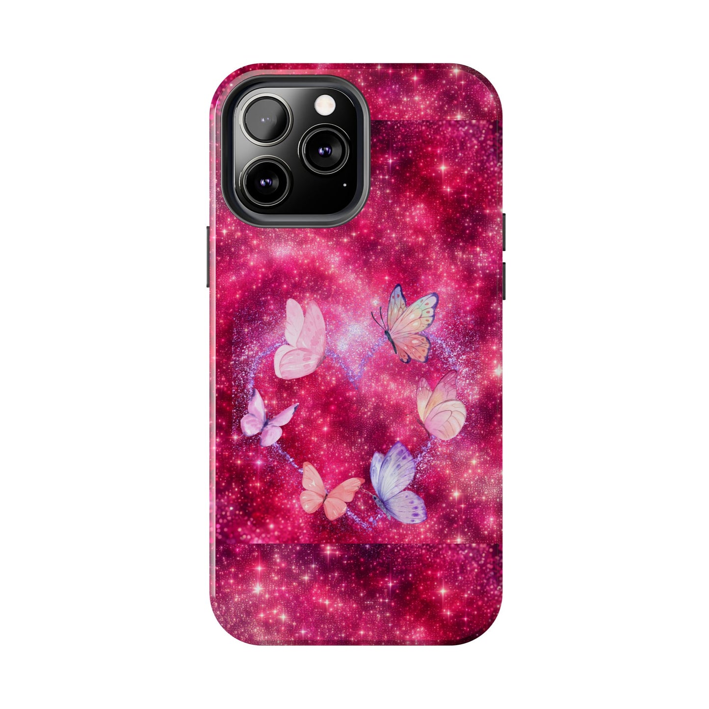 Butterfly Heart Tough Phone Cases - Vimentins Day Sparkly Design