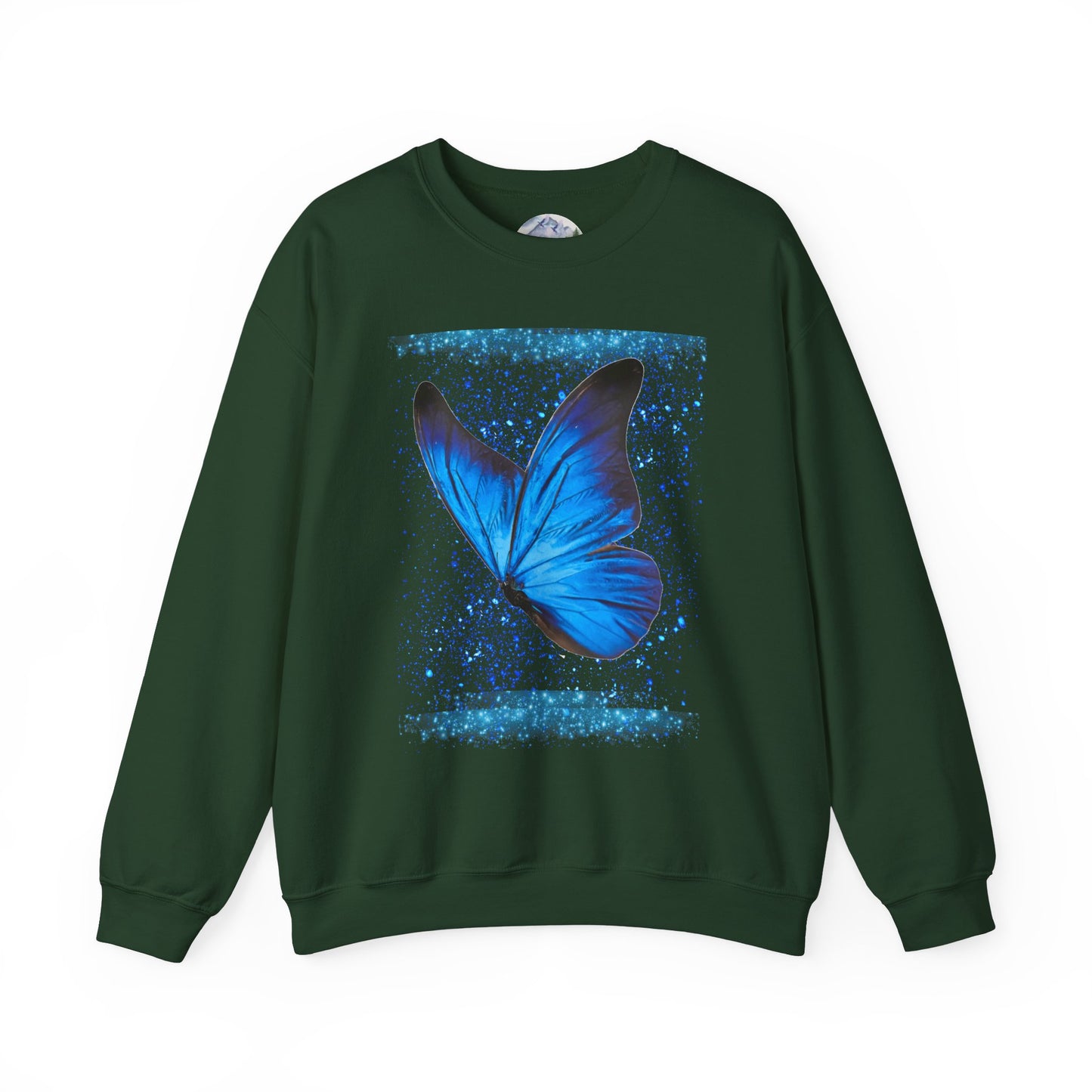 Sparkle Blue Butterfly Unisex Sweatshirt - Heavy Blend Crewneck