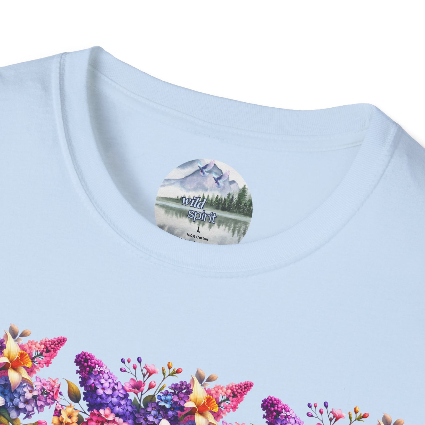Floral Pattern Unisex Softstyle T-Shirt - Vibrant Spring Design