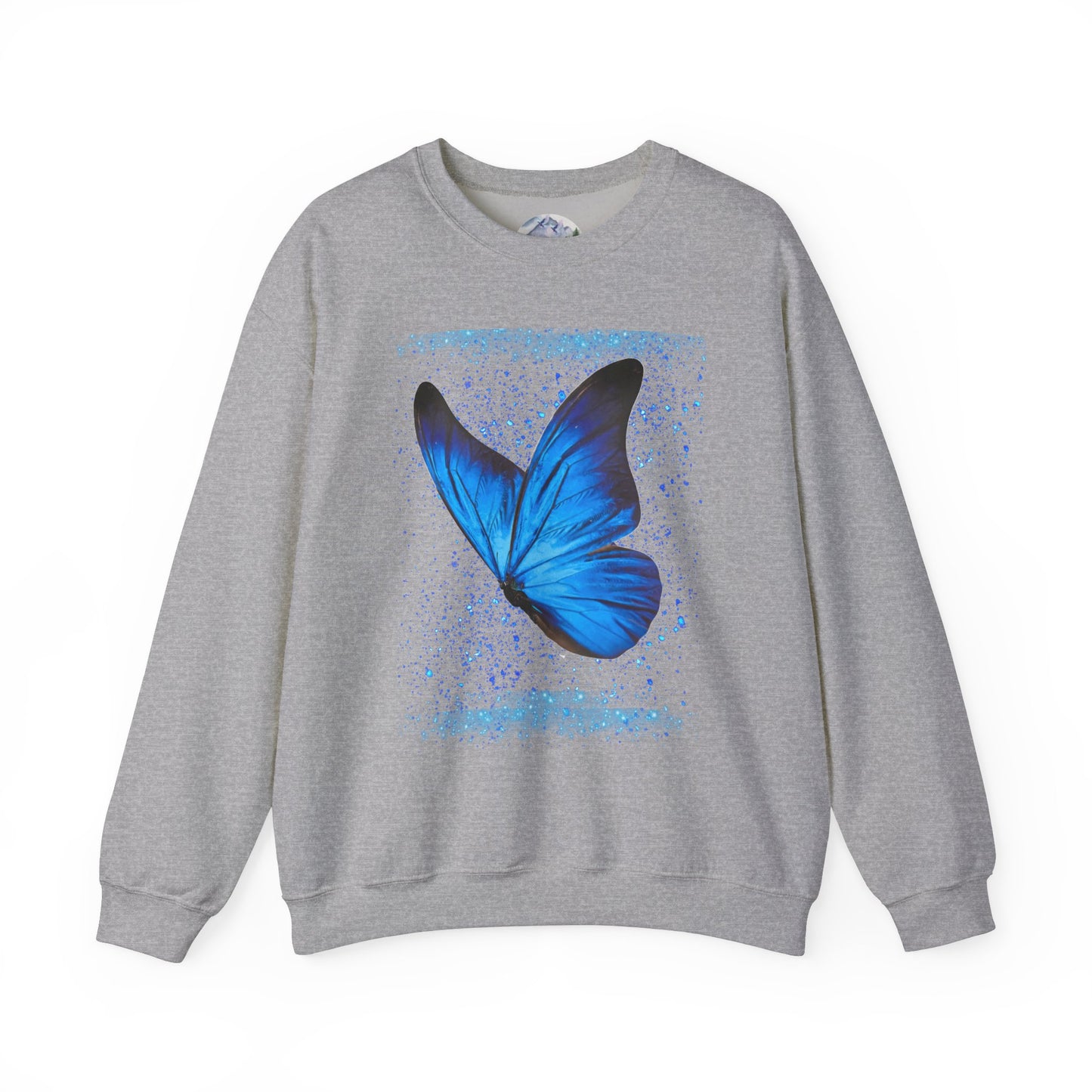 Sparkle Blue Butterfly Unisex Sweatshirt - Heavy Blend Crewneck