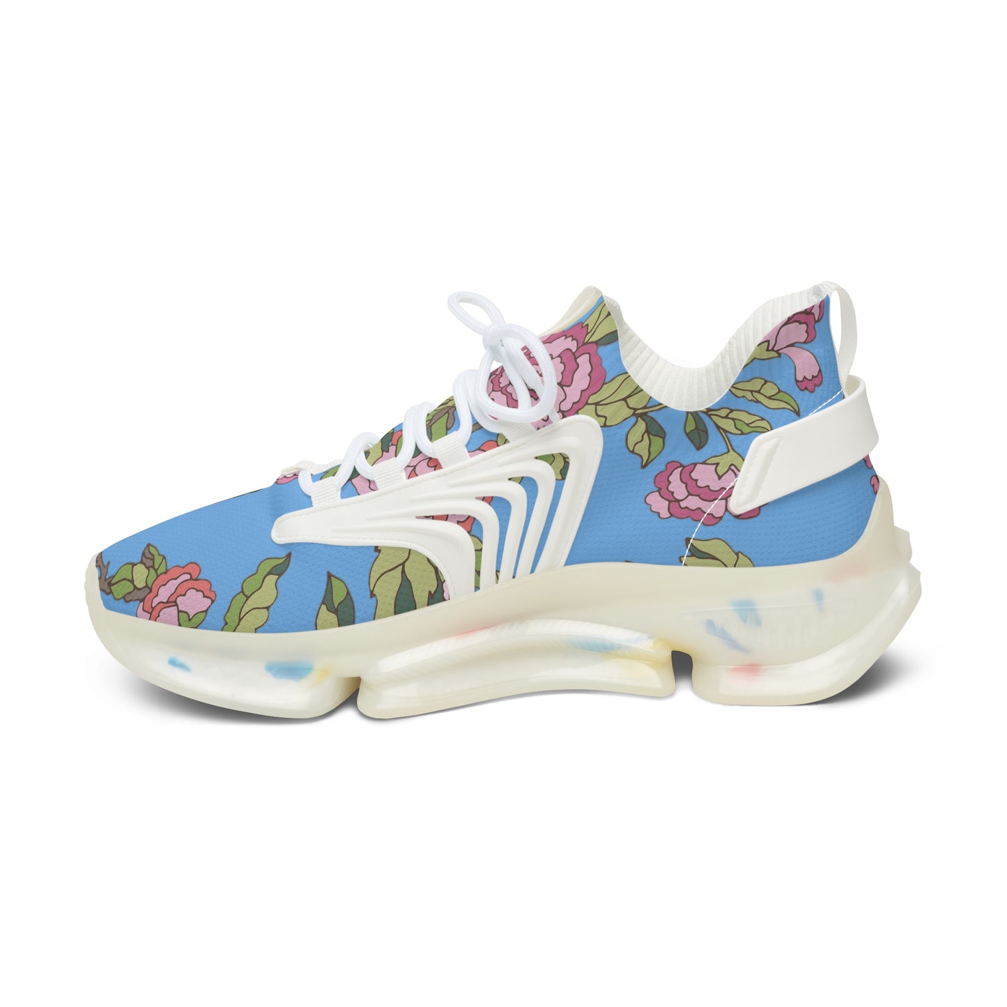 Floral Women's Mesh Sneakers | Lightweight Athletic Shoes, Fashion Sneakers, Casual Footwear, Spring Style, Gift for Her