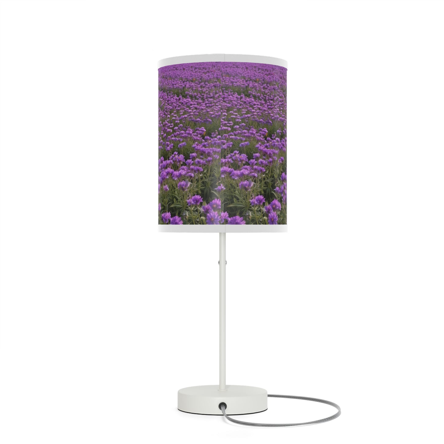 Purple Floral Table Lamp, Decorative Lighting, Home Decor, Bedroom Accessory, Gift for Her, Living Room Style