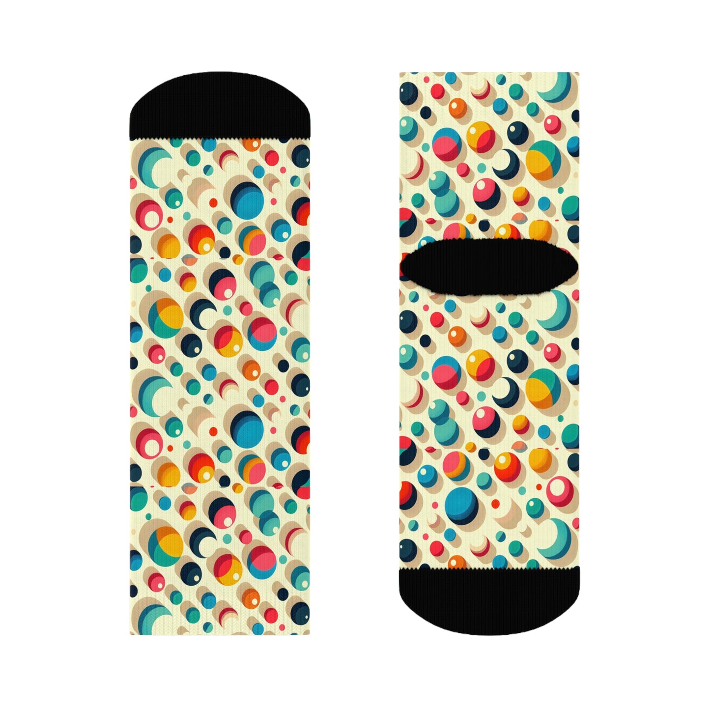 Colorful Polka Dot Crew Socks - Fun & Stylish Footwear for Everyday Wear