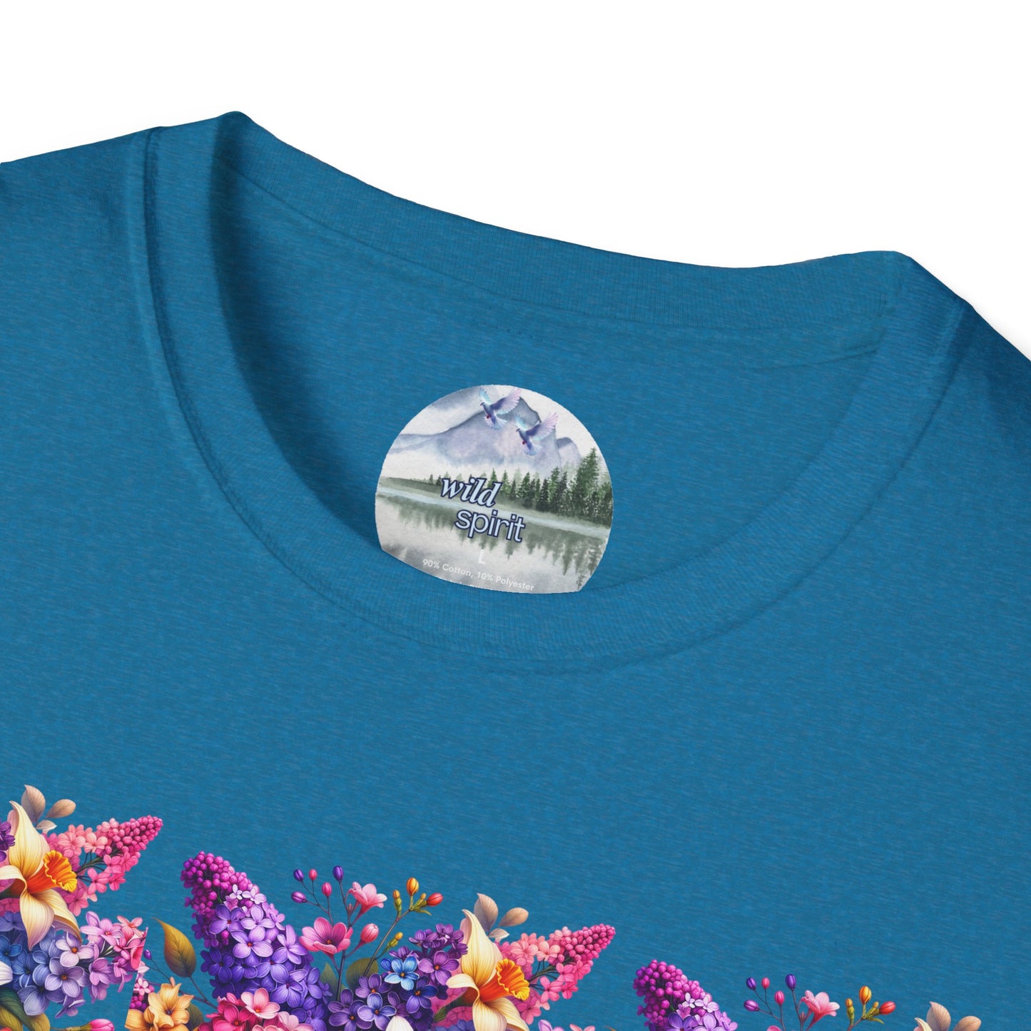 Floral Pattern Unisex Softstyle T-Shirt - Vibrant Spring Design