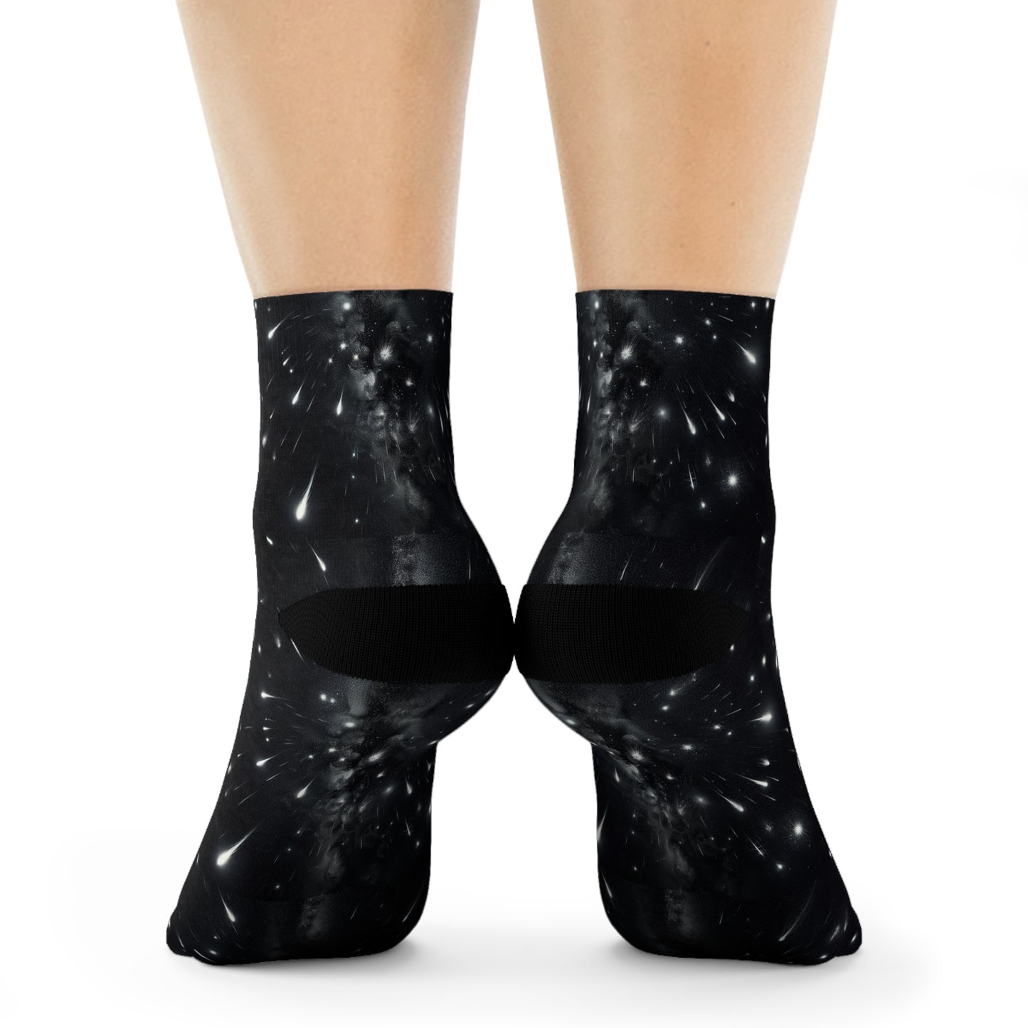 Cosmic Space Crew Socks - Stylish Galactic Design for Everyday Wear