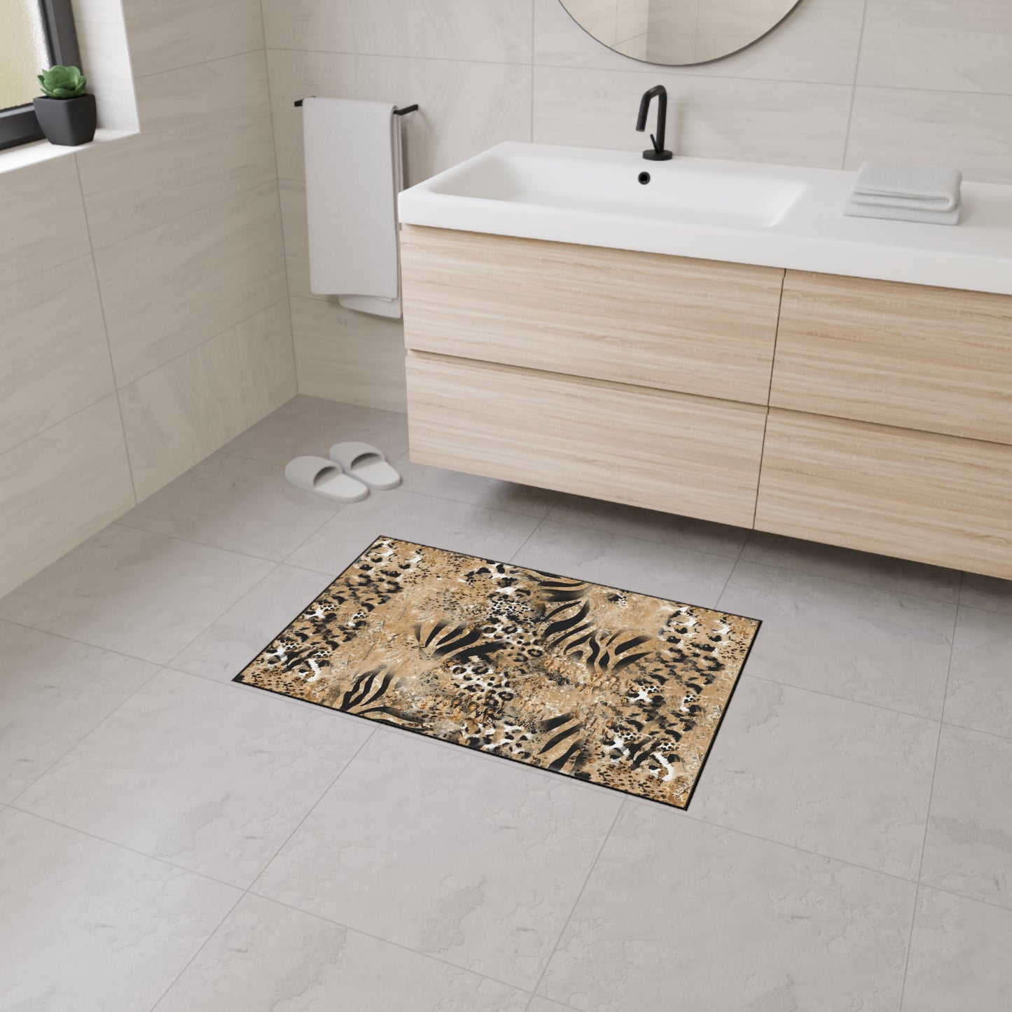Stylish Zebra Pattern Heavy Duty Floor Mat - Perfect for Home Decor & Outdoor Use