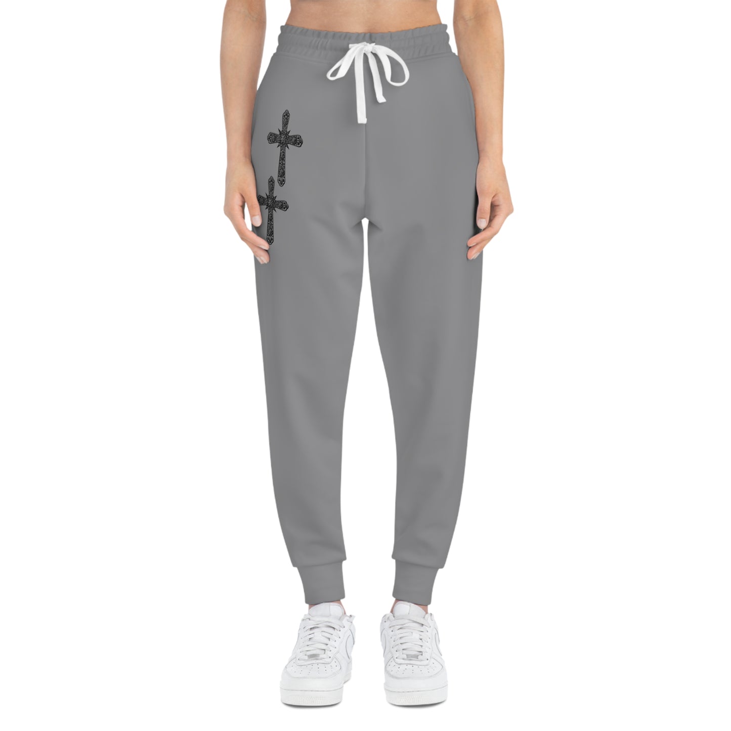 Comfortable Athletic Joggers with Cross Design - Perfect for Gym & Casual Wear