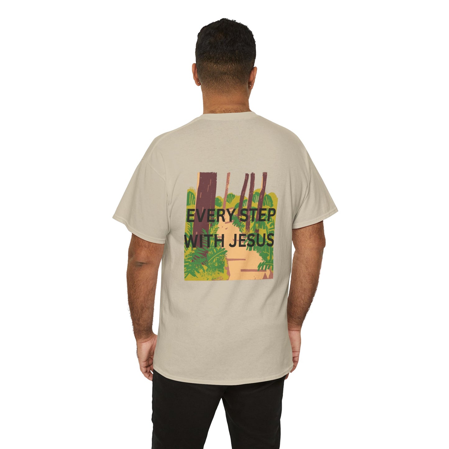 Trail in the Woods Unisex Tee - Every Step with Jesus Design