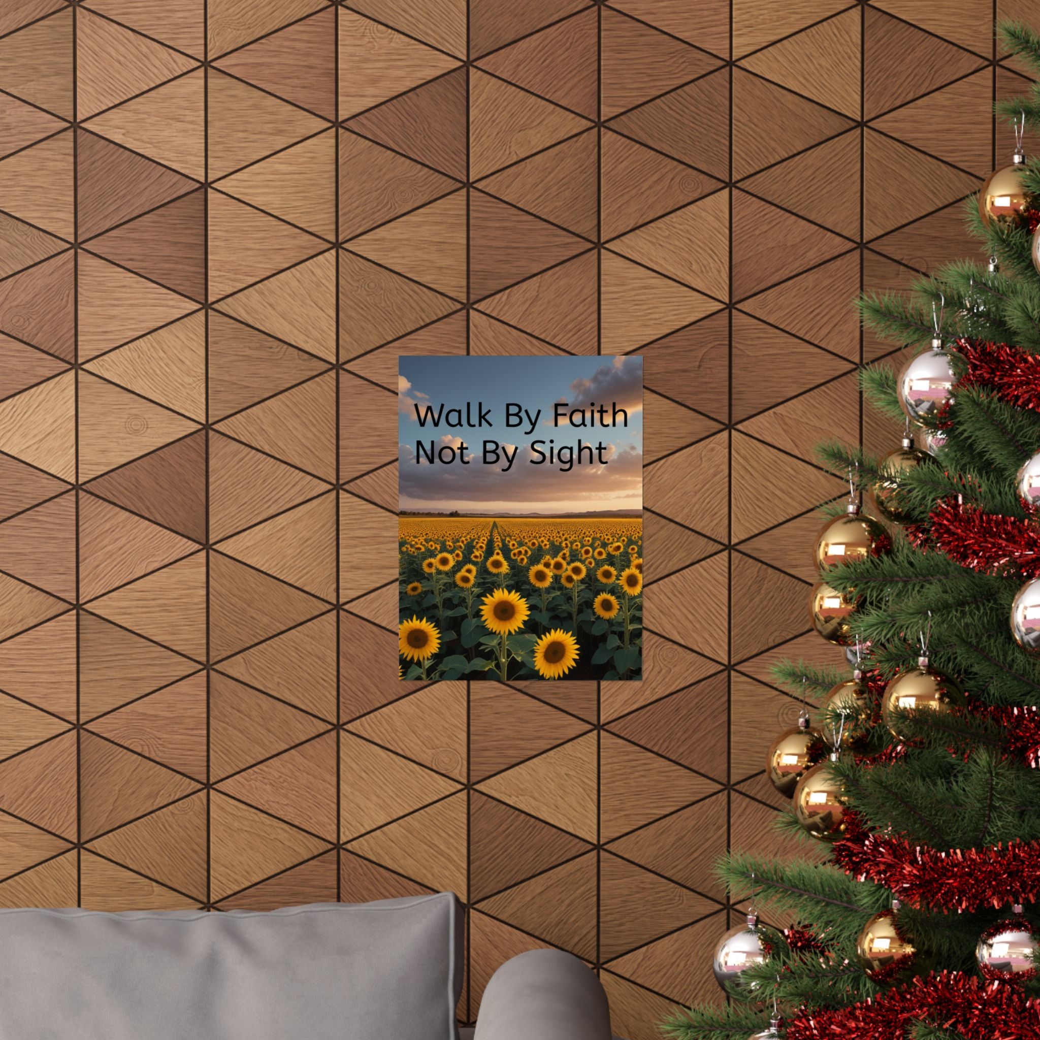 Arte de pared inspirador de fe, póster de girasol, decoración inspiradora para el hogar, regalo cristiano, impresión motivacional