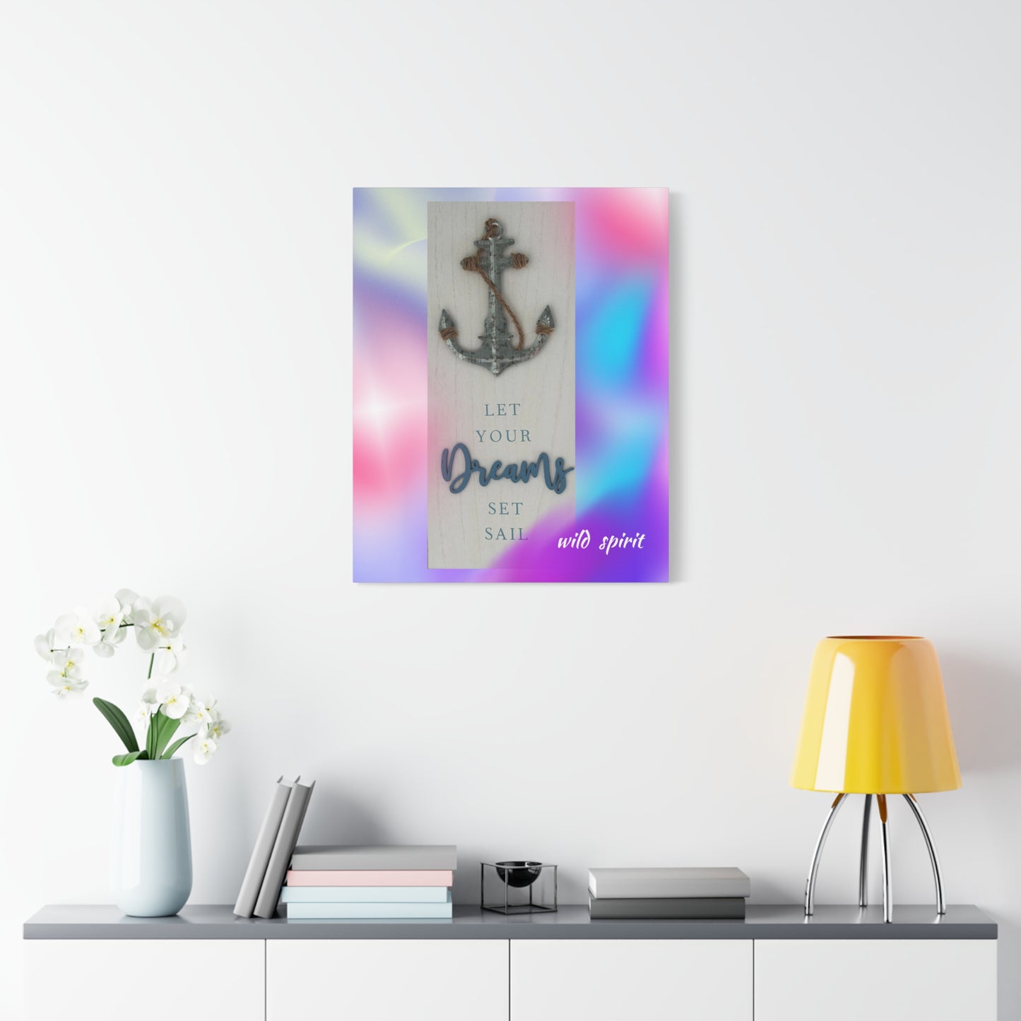 Canvas Print - Beach Themed 'Let Your Dreams Set Sail'