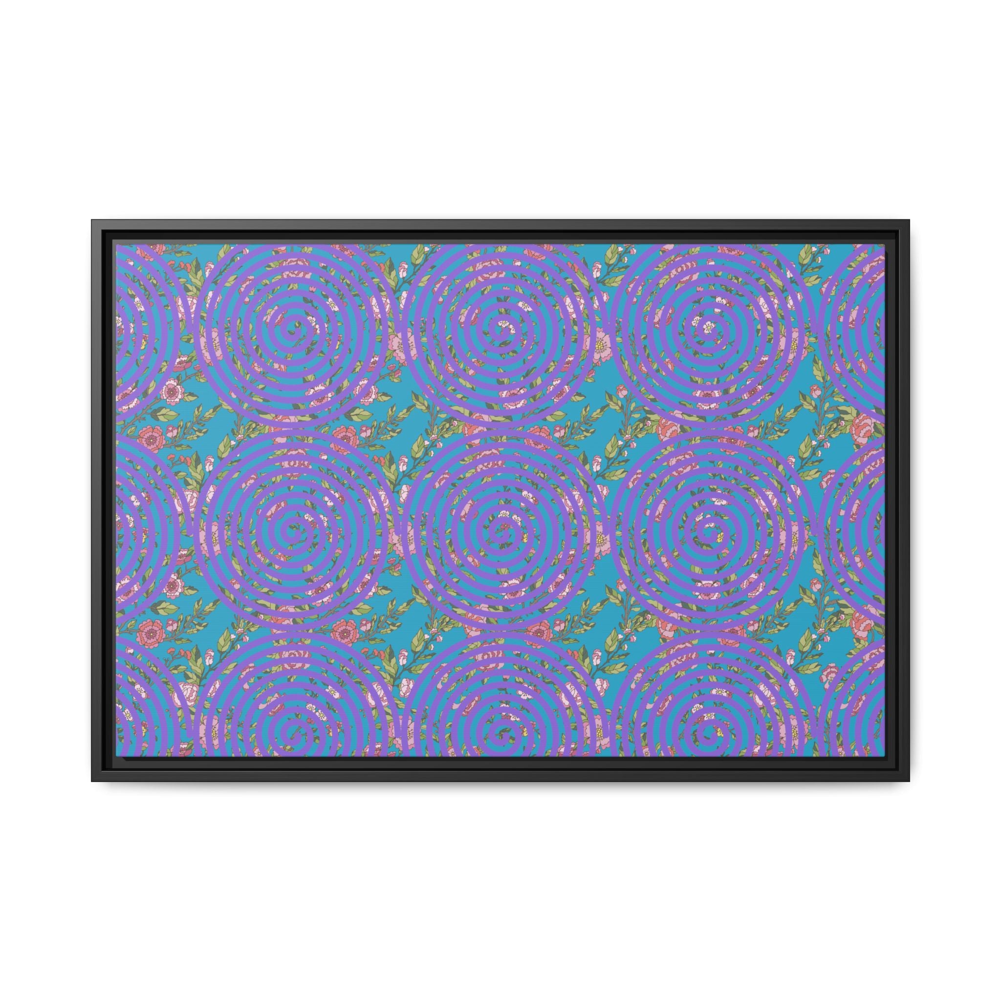 Arte de pared con lienzo floral