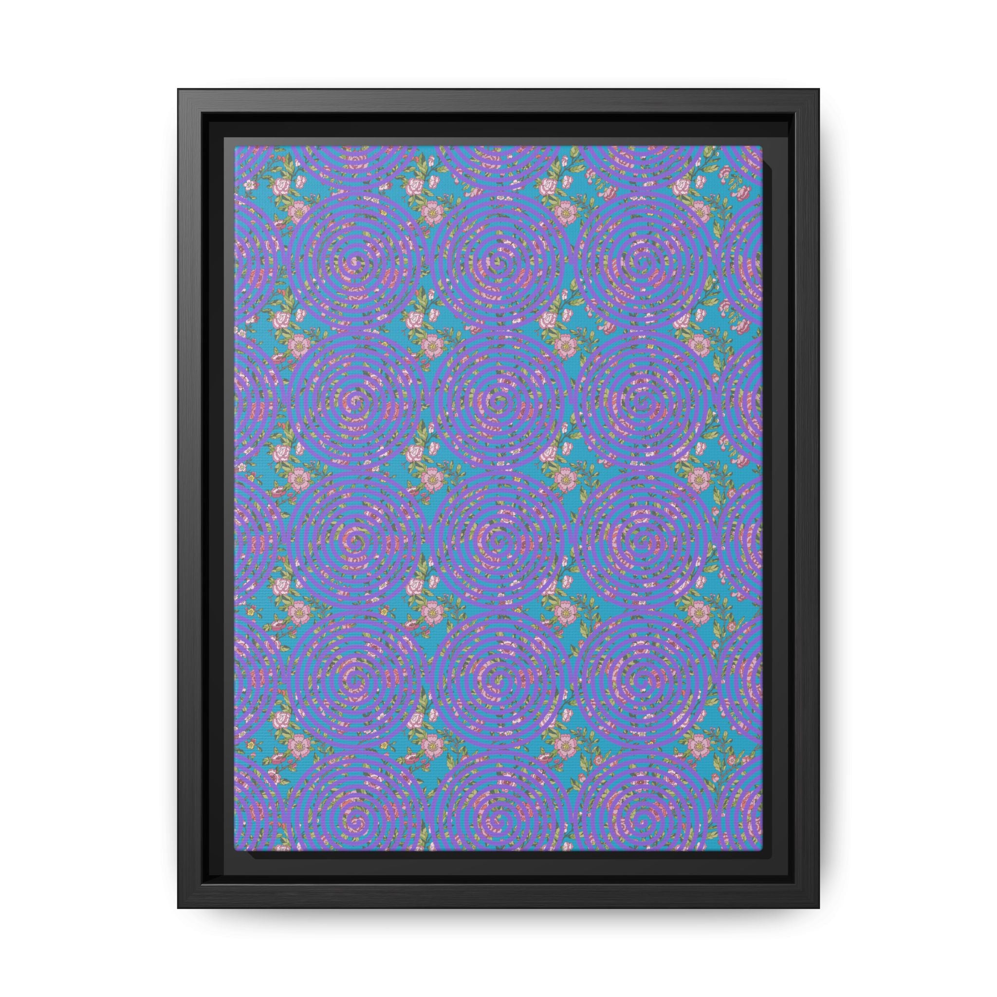 Arte de pared con lienzo floral