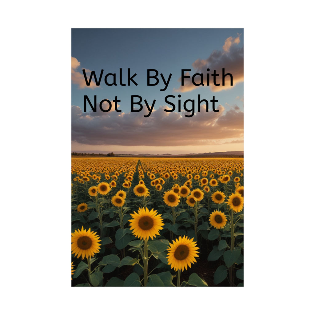 Arte de pared inspirador de fe, póster de girasol, decoración inspiradora para el hogar, regalo cristiano, impresión motivacional