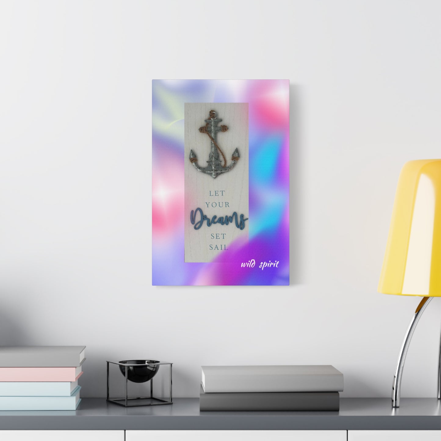 Canvas Print - Beach Themed 'Let Your Dreams Set Sail'