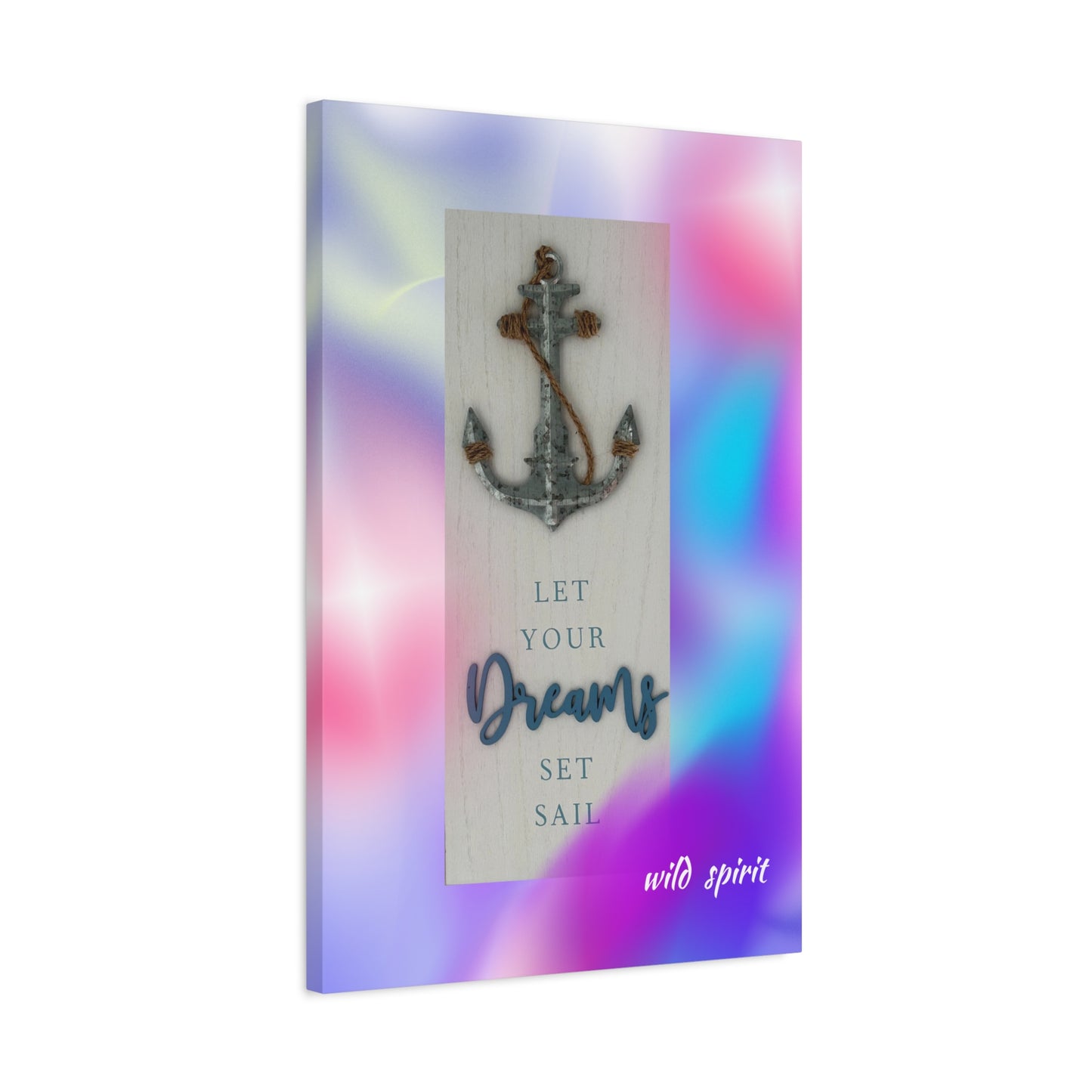 Canvas Print - Beach Themed 'Let Your Dreams Set Sail'