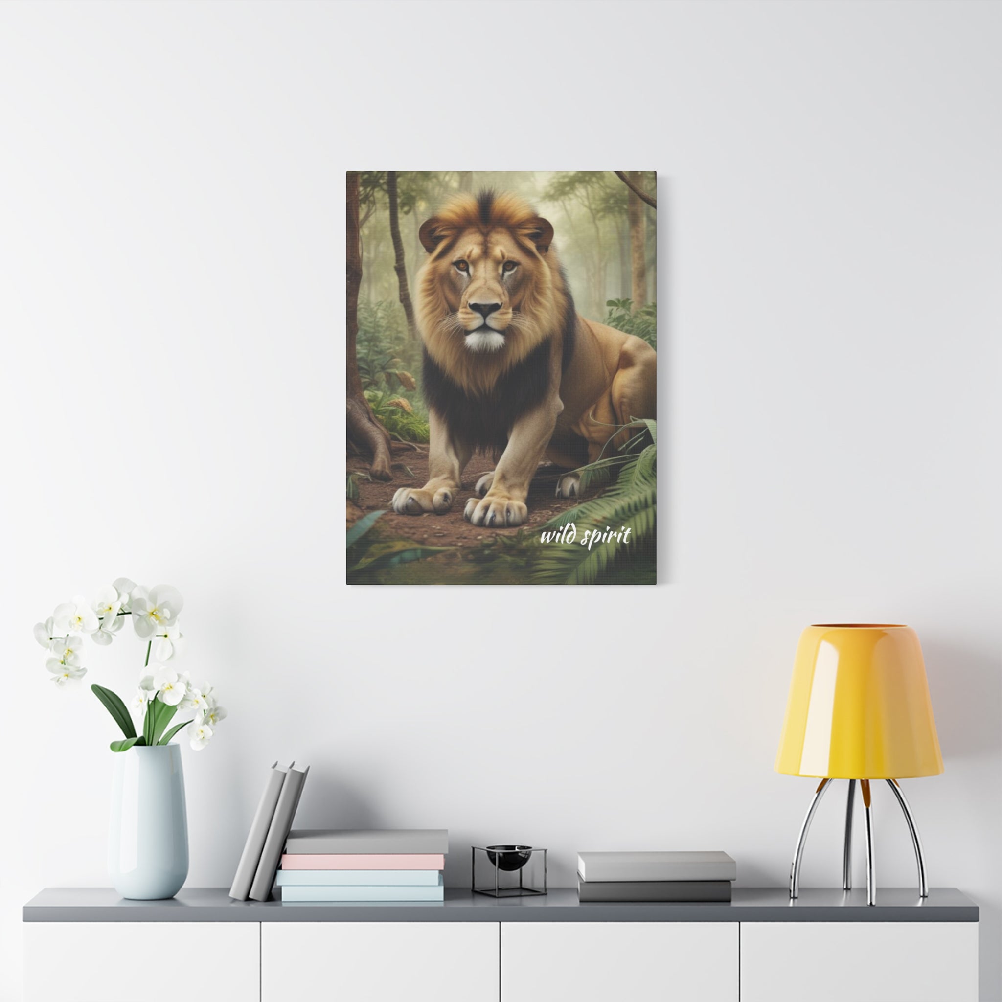 Arte de pared en lienzo - Impresión en lienzo mate Rey de la jungla