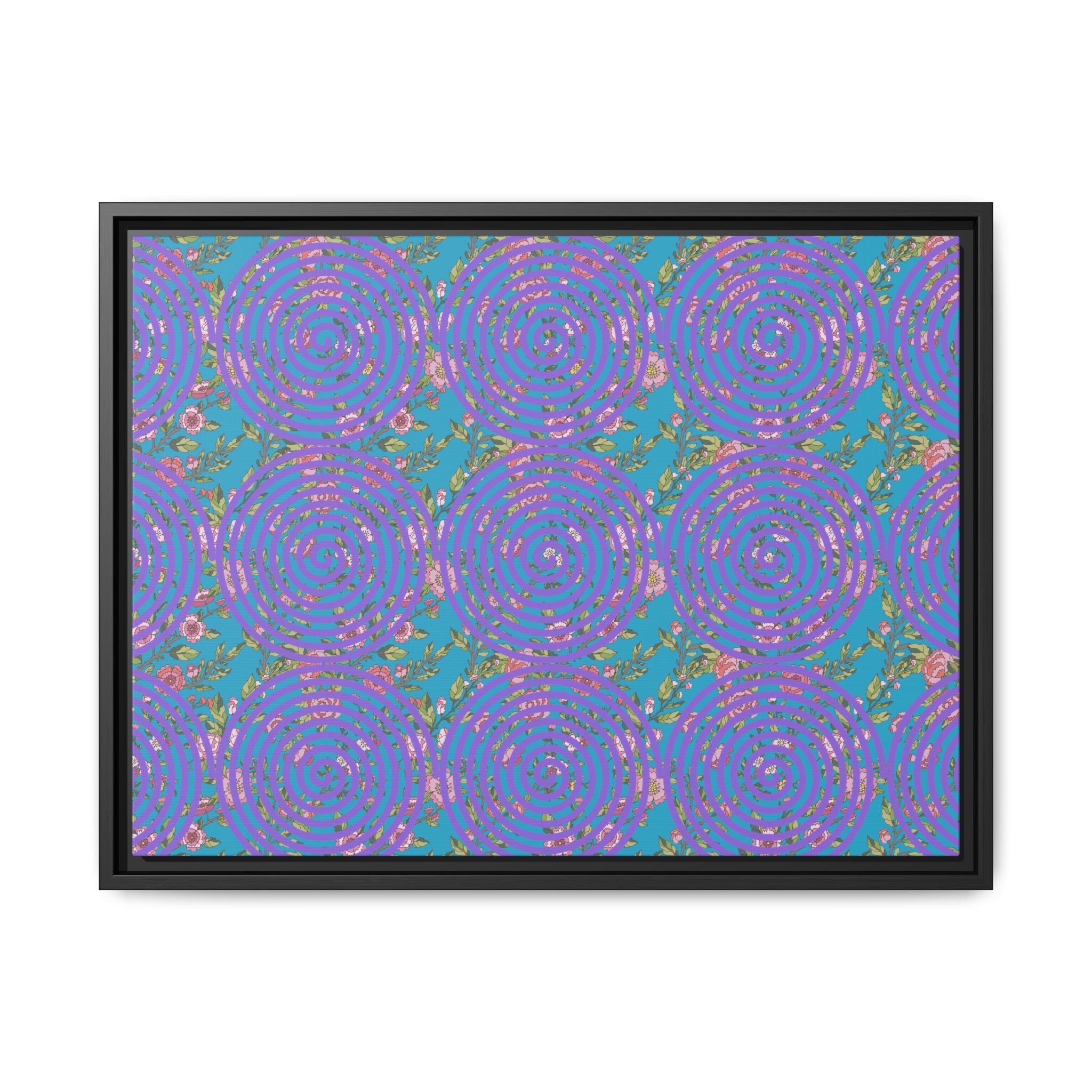 Arte de pared con lienzo floral
