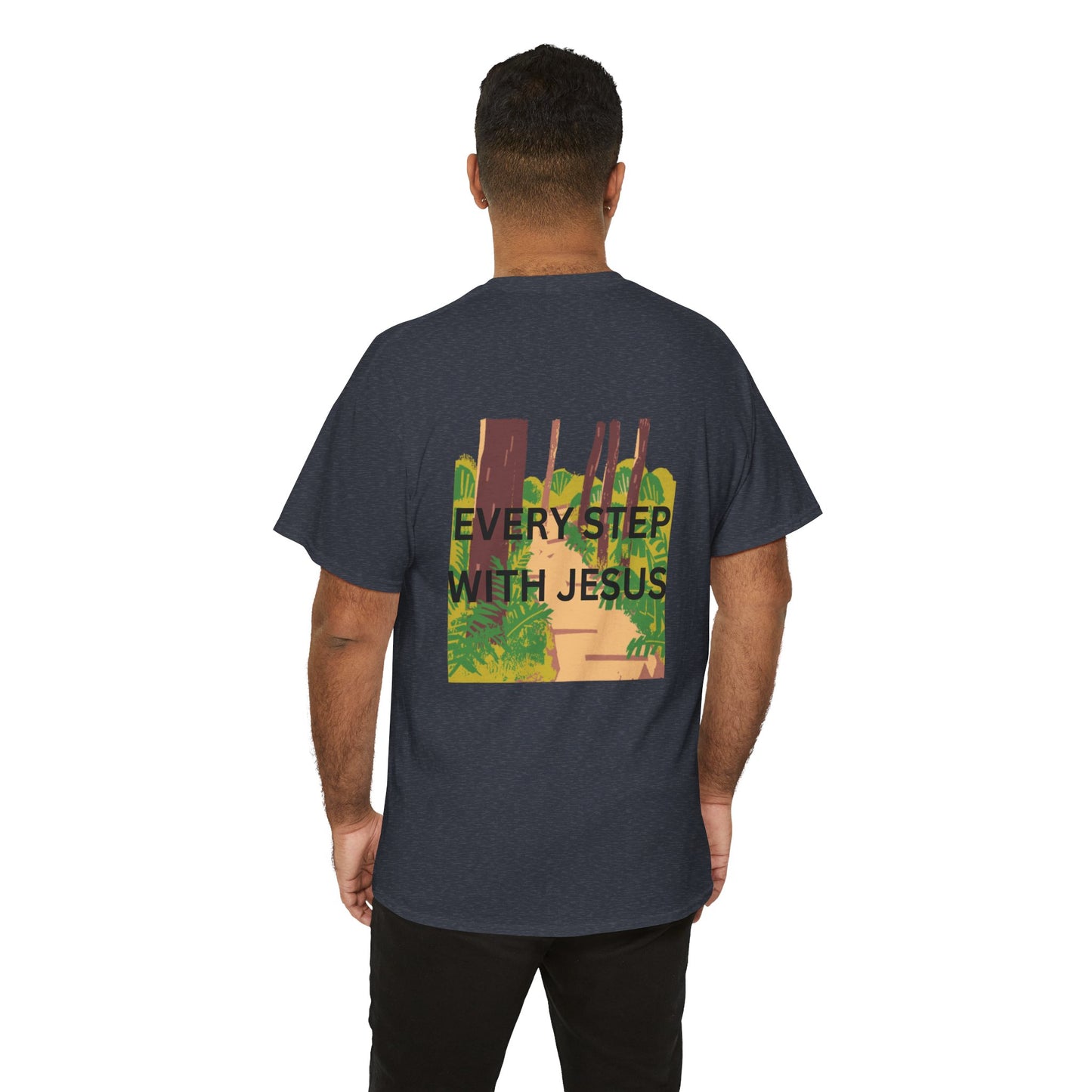 Trail in the Woods Unisex Tee - Every Step with Jesus Design
