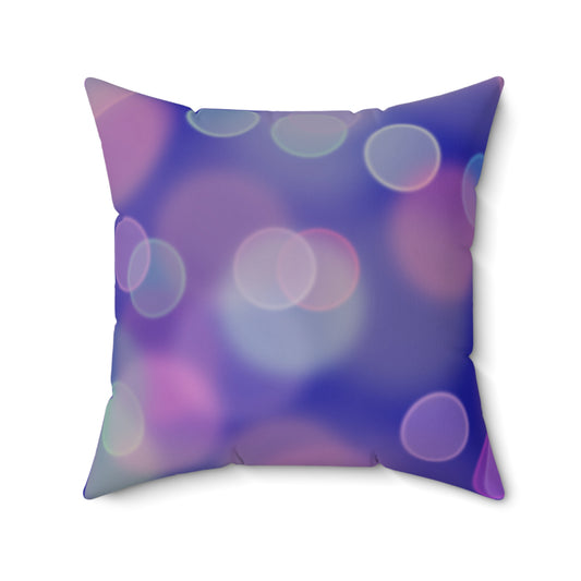 Vibrant Bokeh Decorative Pillow | Cozy Home Accent