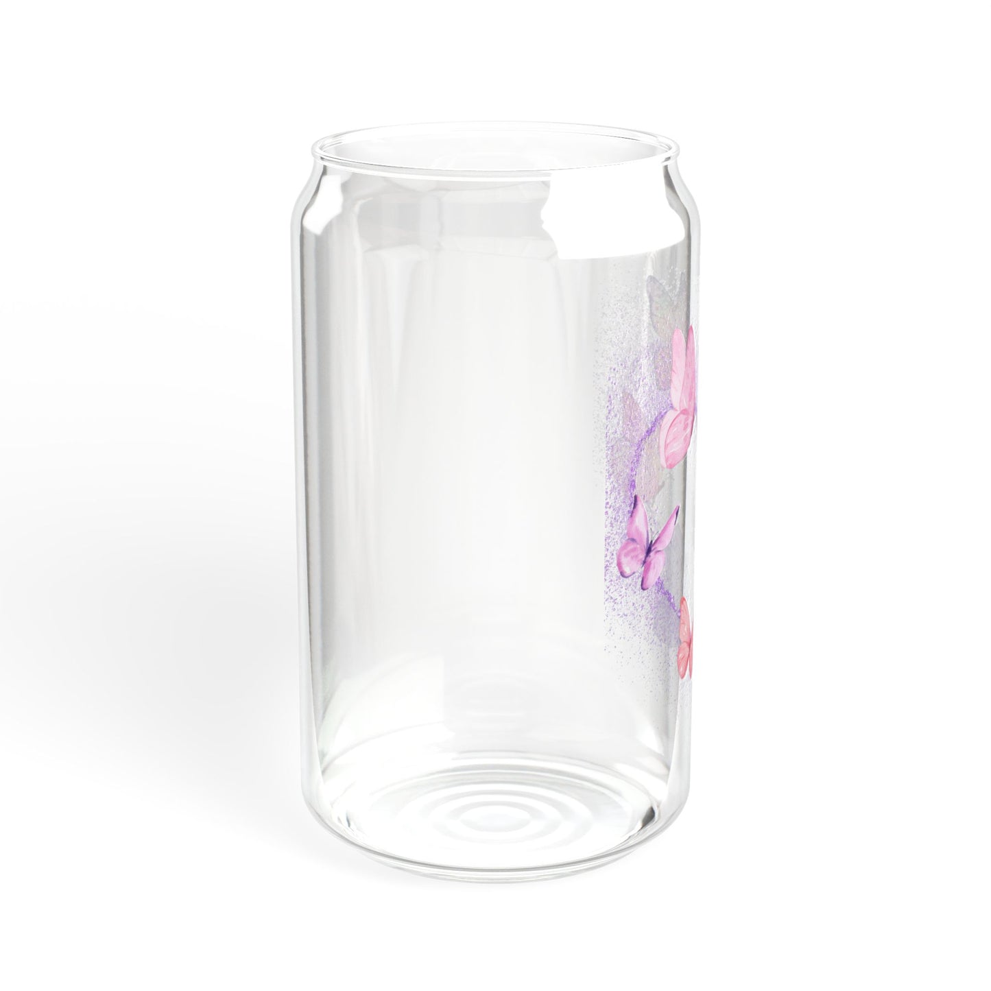 Valentine's Day Butterfly Heart Sipper Glass
