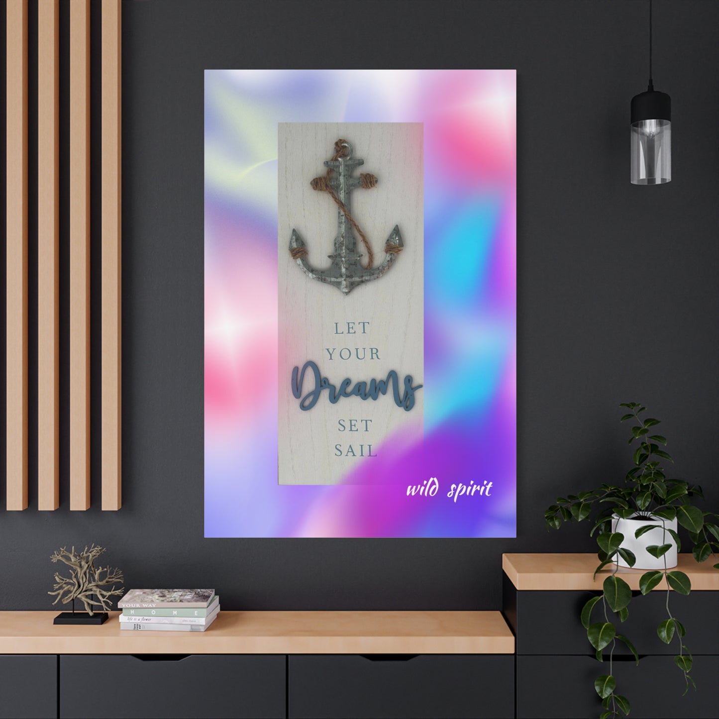 Canvas Print - Beach Themed 'Let Your Dreams Set Sail'