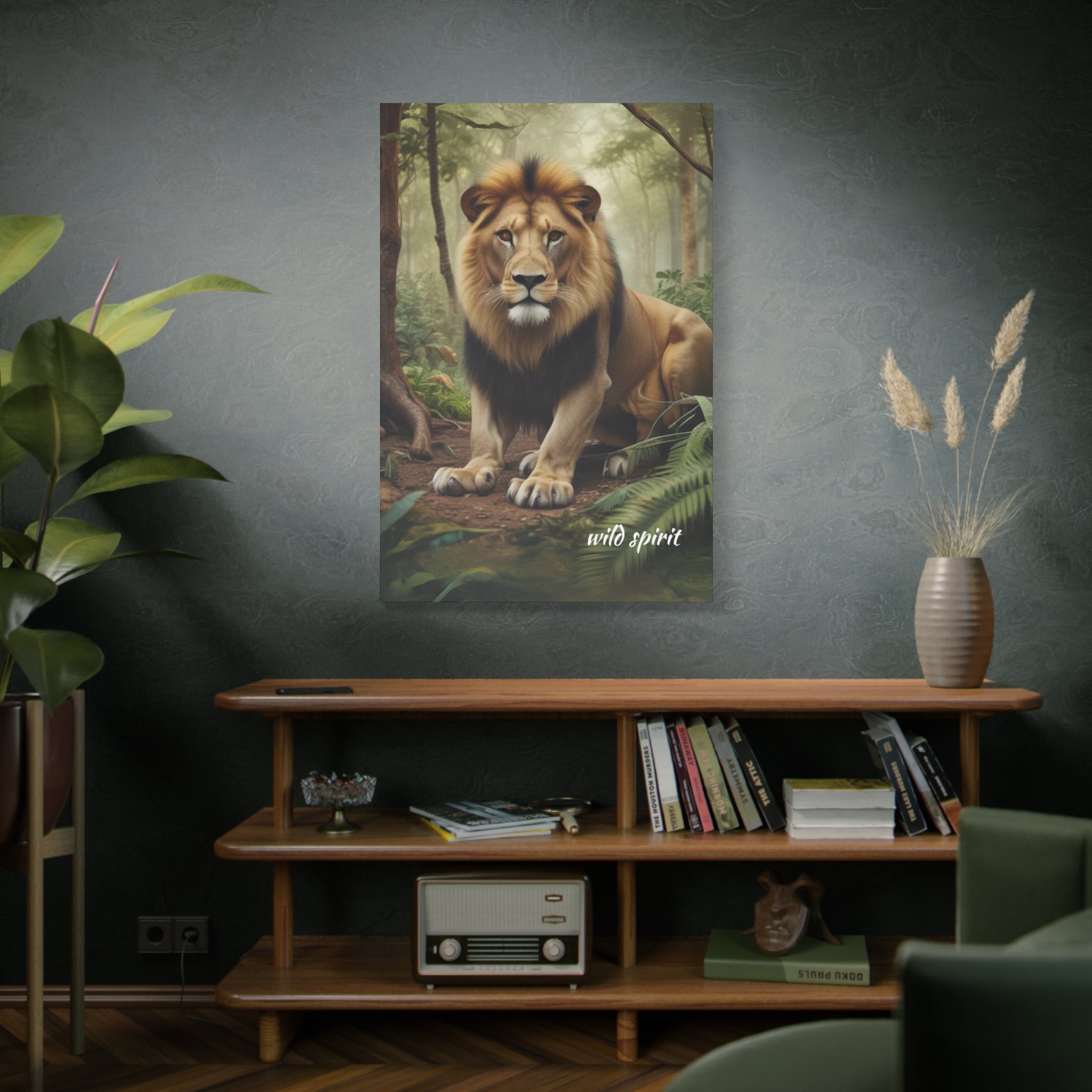 Arte de pared en lienzo - Impresión en lienzo mate Rey de la jungla