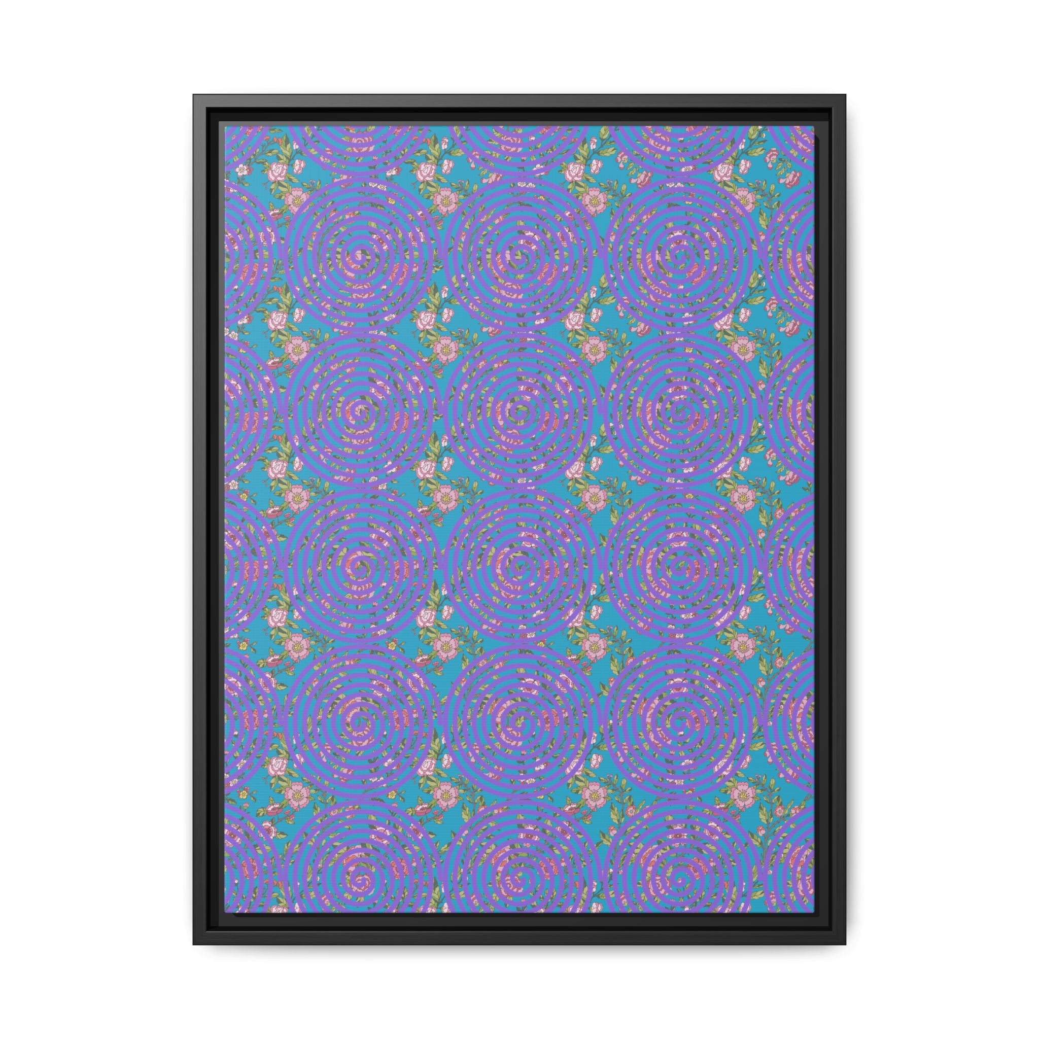 Arte de pared con lienzo floral