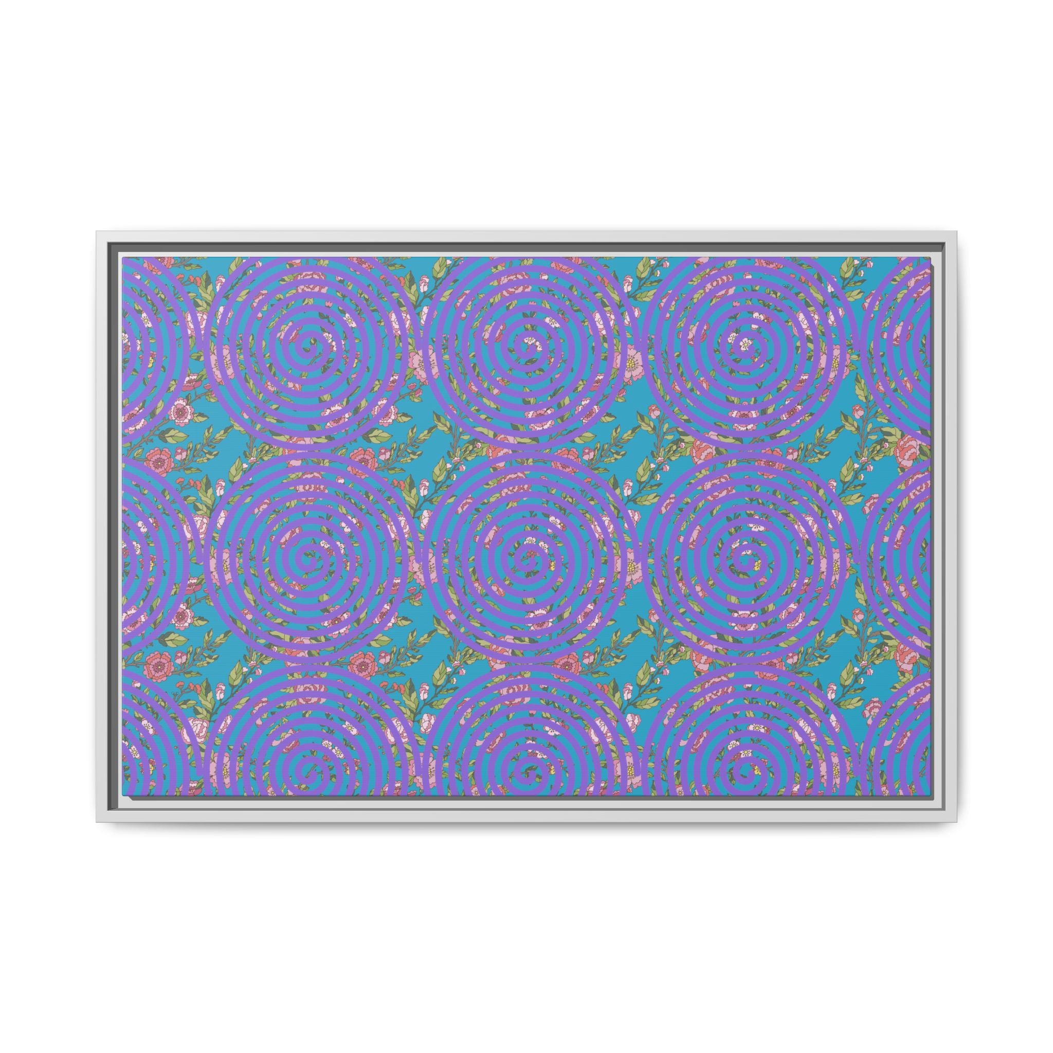Arte de pared con lienzo floral