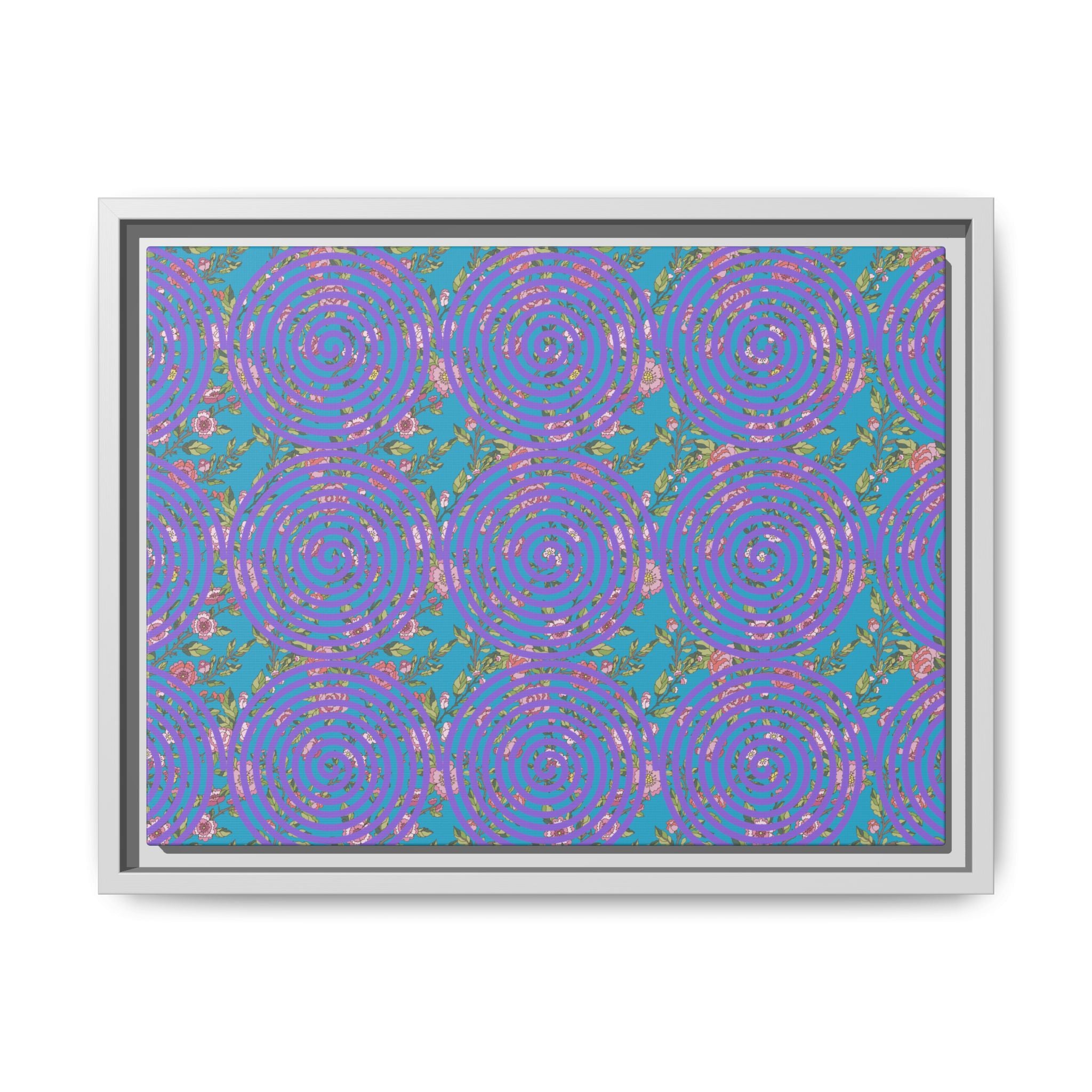 Arte de pared con lienzo floral