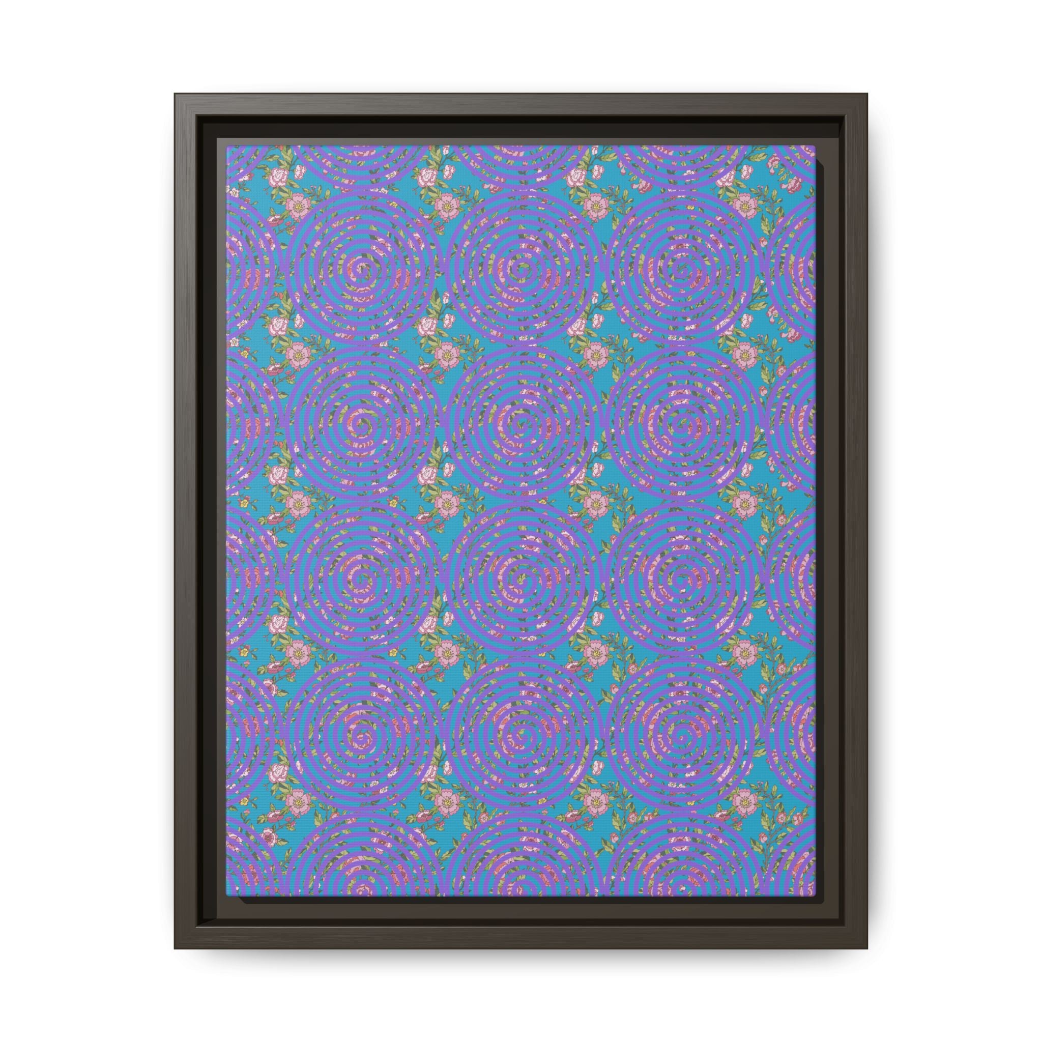 Arte de pared con lienzo floral