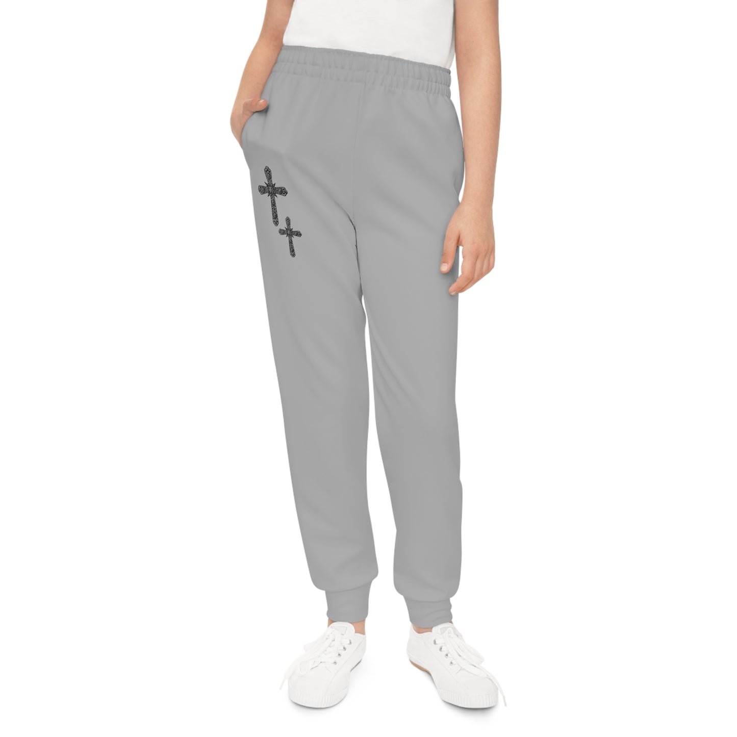 Joggers juveniles con diseño cruzado: ropa deportiva cómoda y moderna